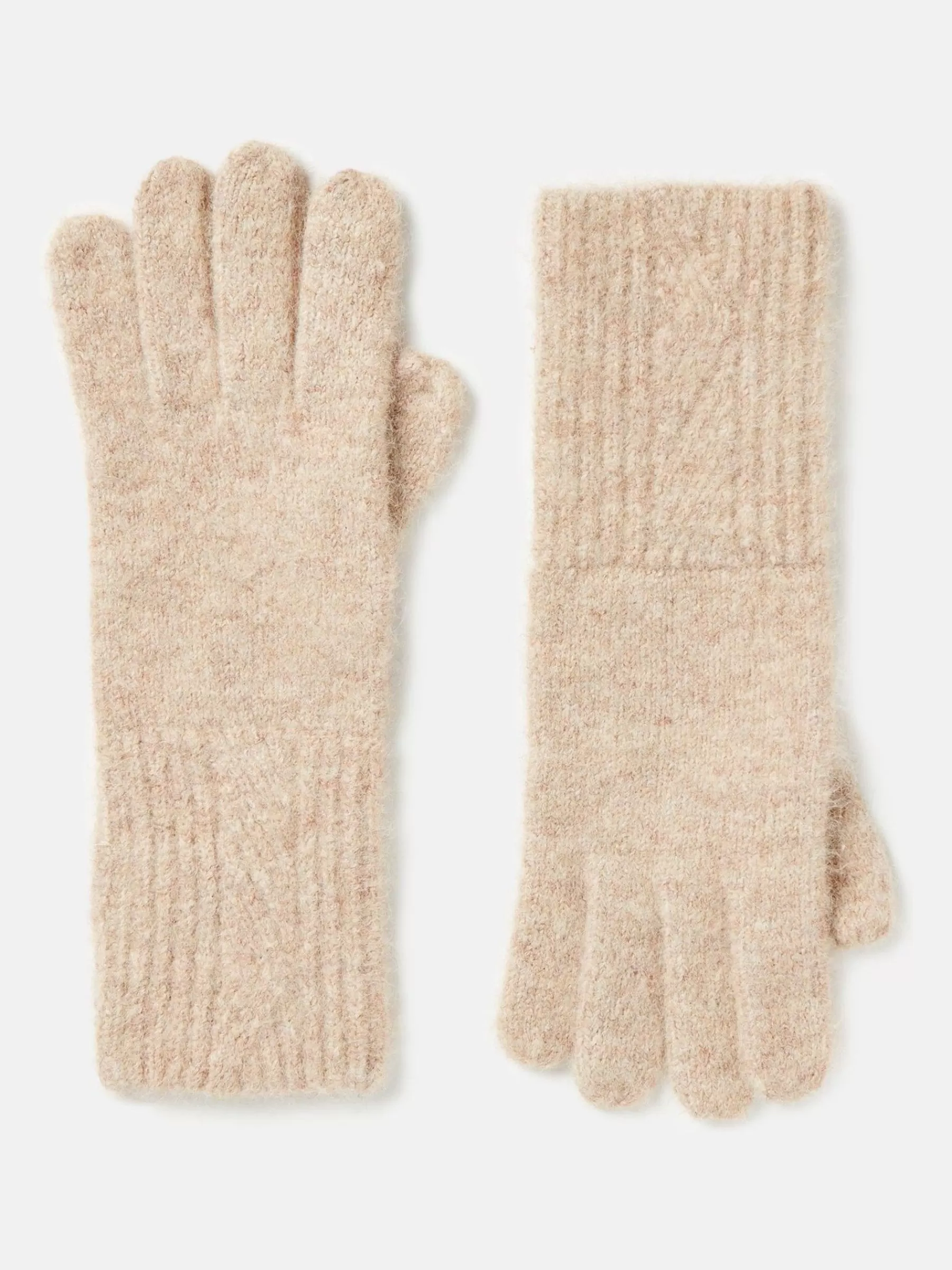 Joules Effie Knitted Gloves Camel New