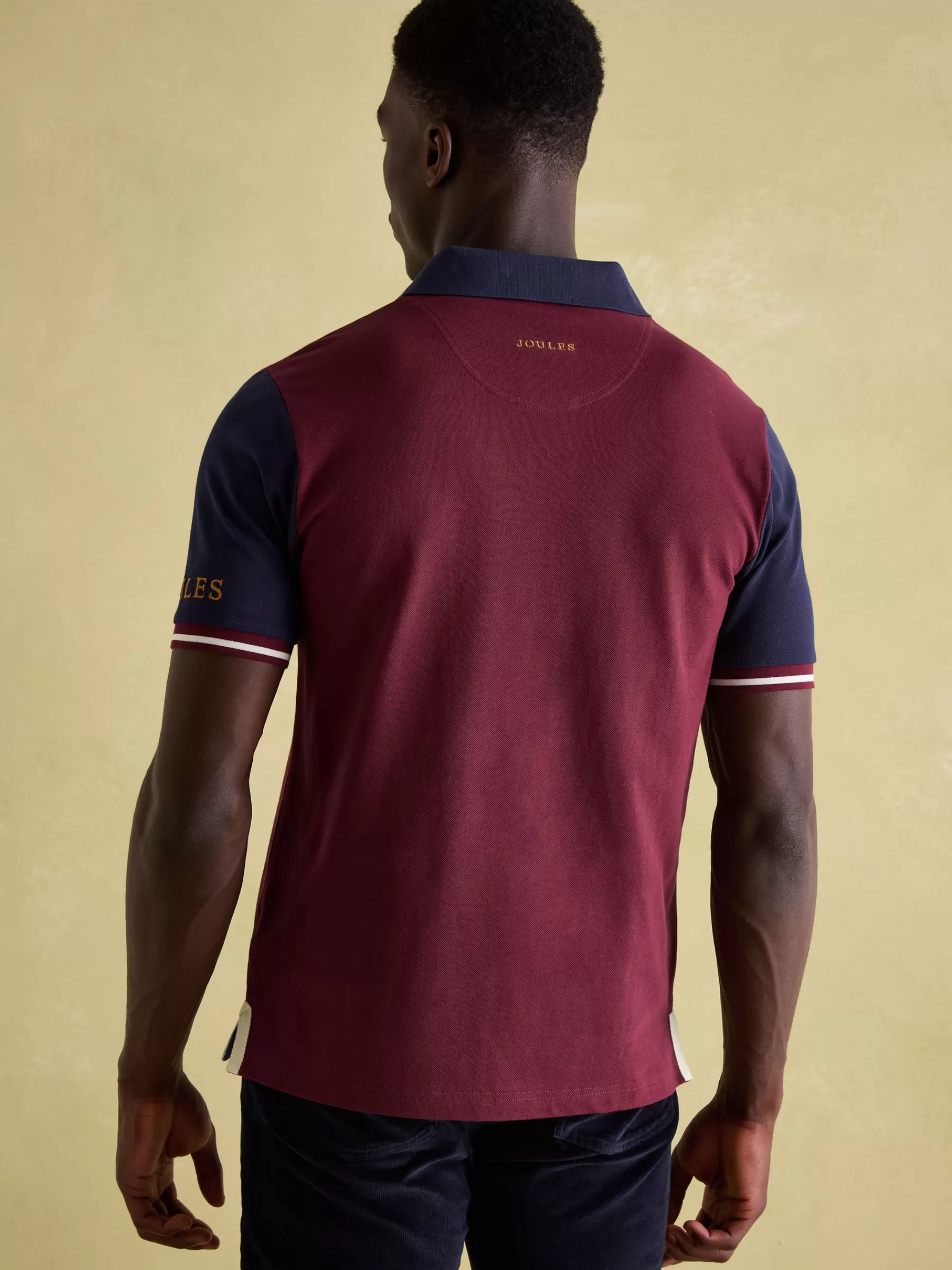 Joules Embellished Classic Fit Polo Shirt Burgundy Sale