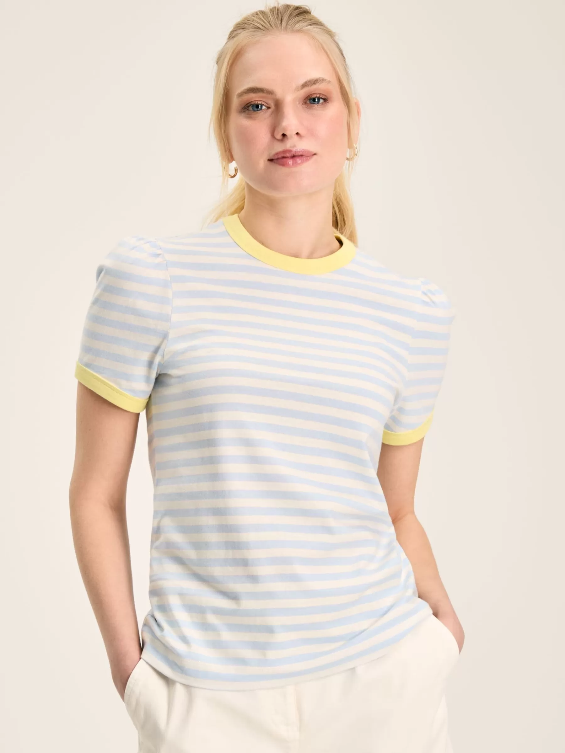 Joules Erin Blue Stripe Short Sleeve T-Shirt BlueStripe New