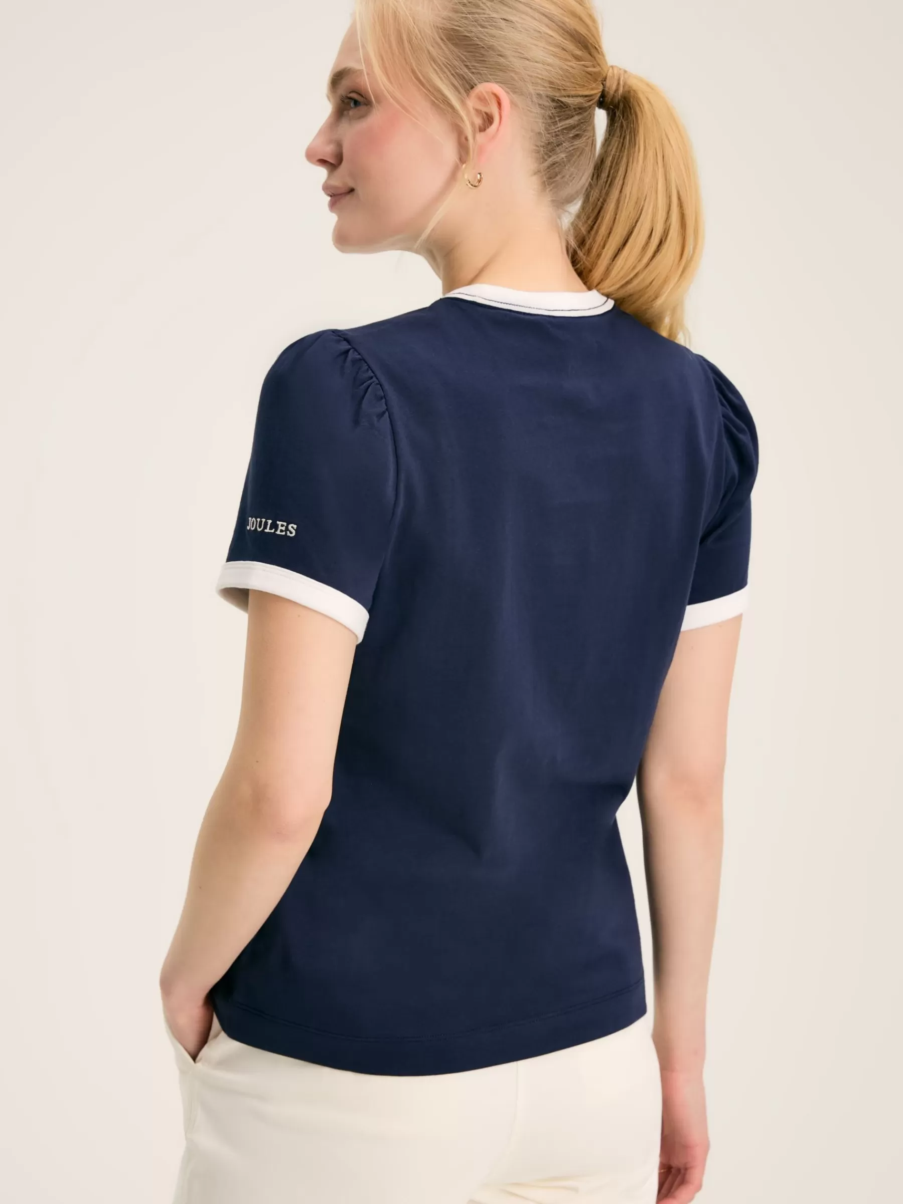 Joules Erin Navy blue Short Sleeve T-Shirt Navyblue Discount