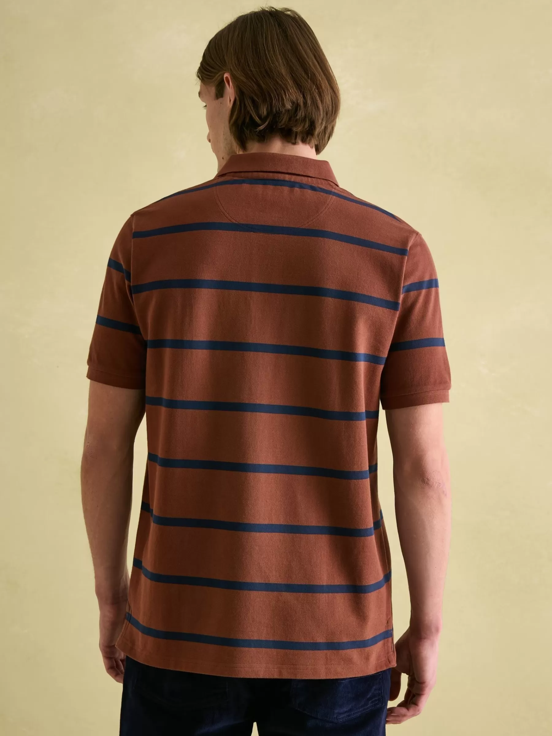 Joules Filbert Brown & Navy Striped Polo Shirt Brown&Navy Store