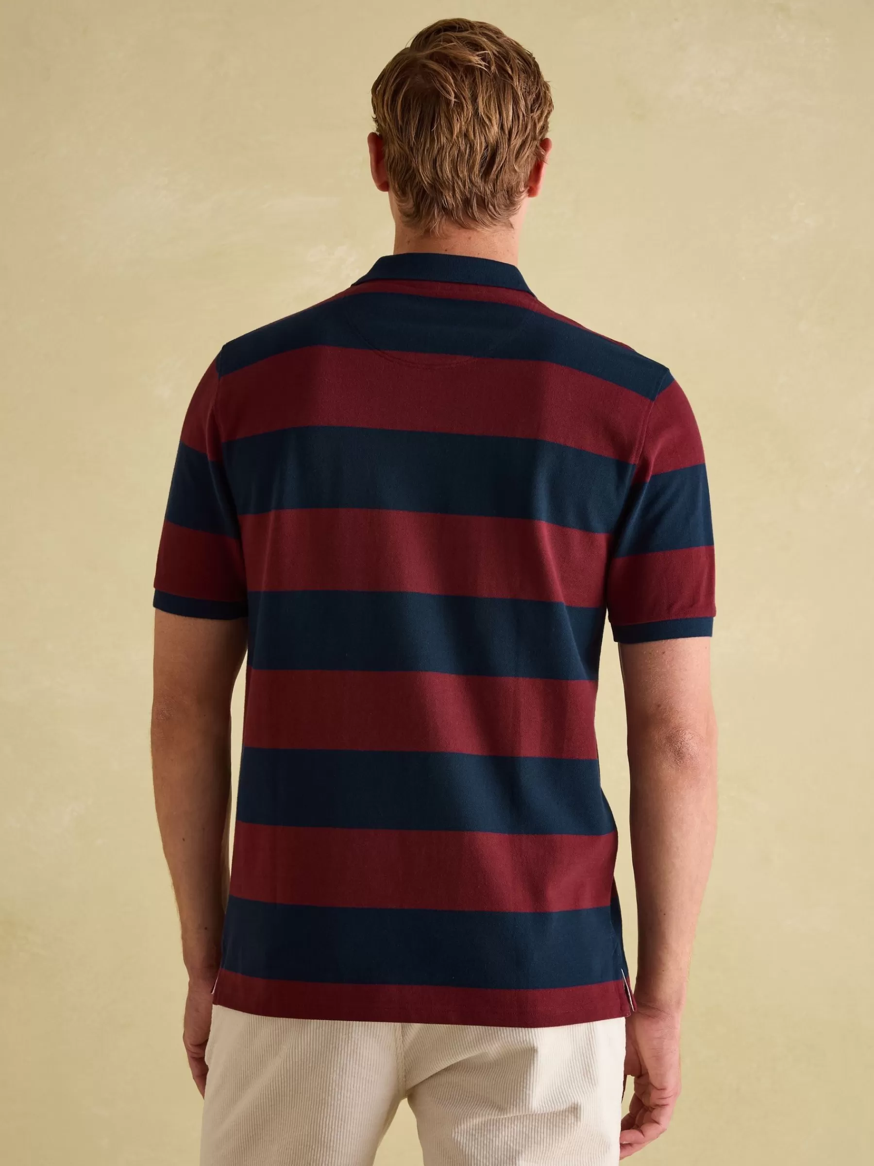 Joules Filbert Striped Polo Shirt Burgundy Outlet