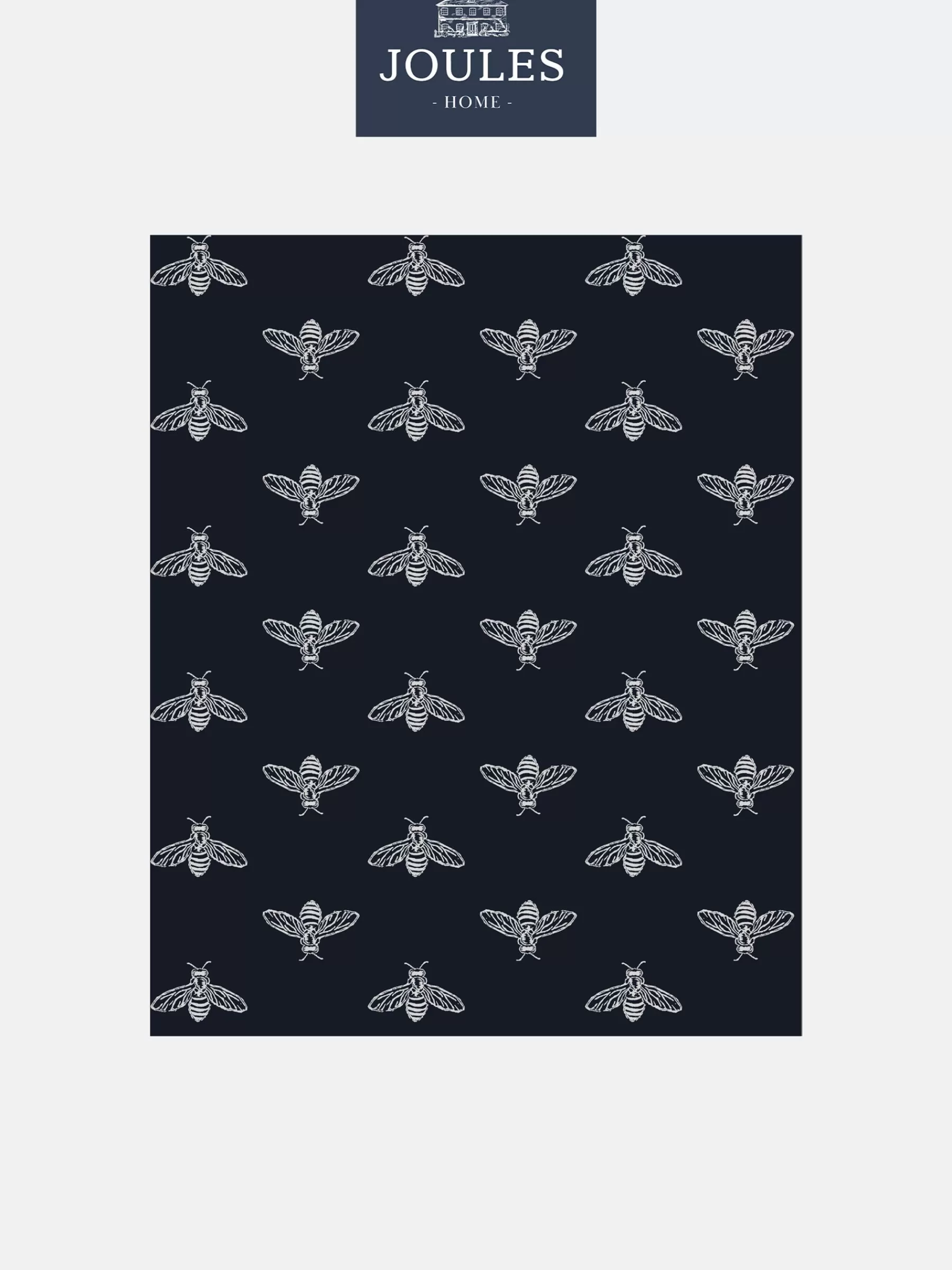 Joules French Navy Block Print Bee 10M Wallpaper FrenchNavy Clearance