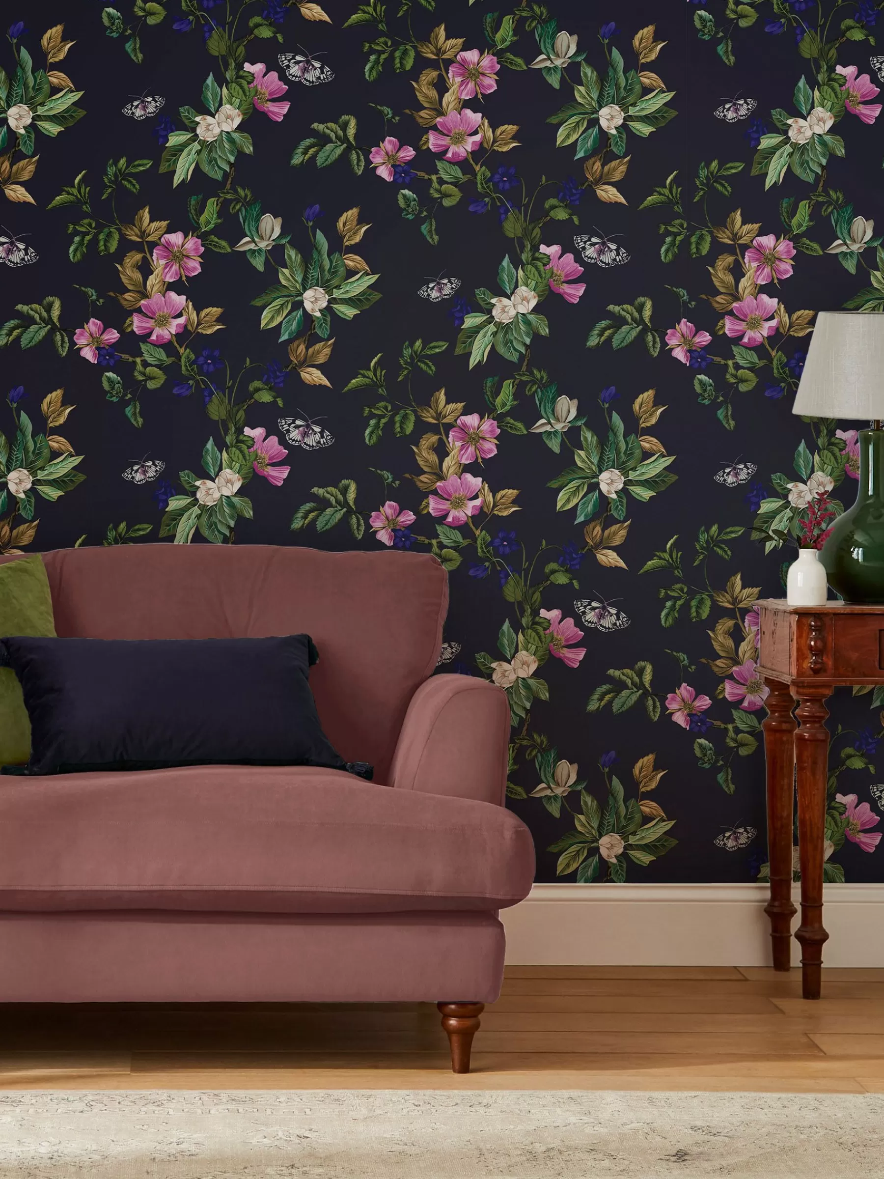 Joules French Navy Wakerley Woodland Floral 10M Wallpaper FrenchNavy Clearance