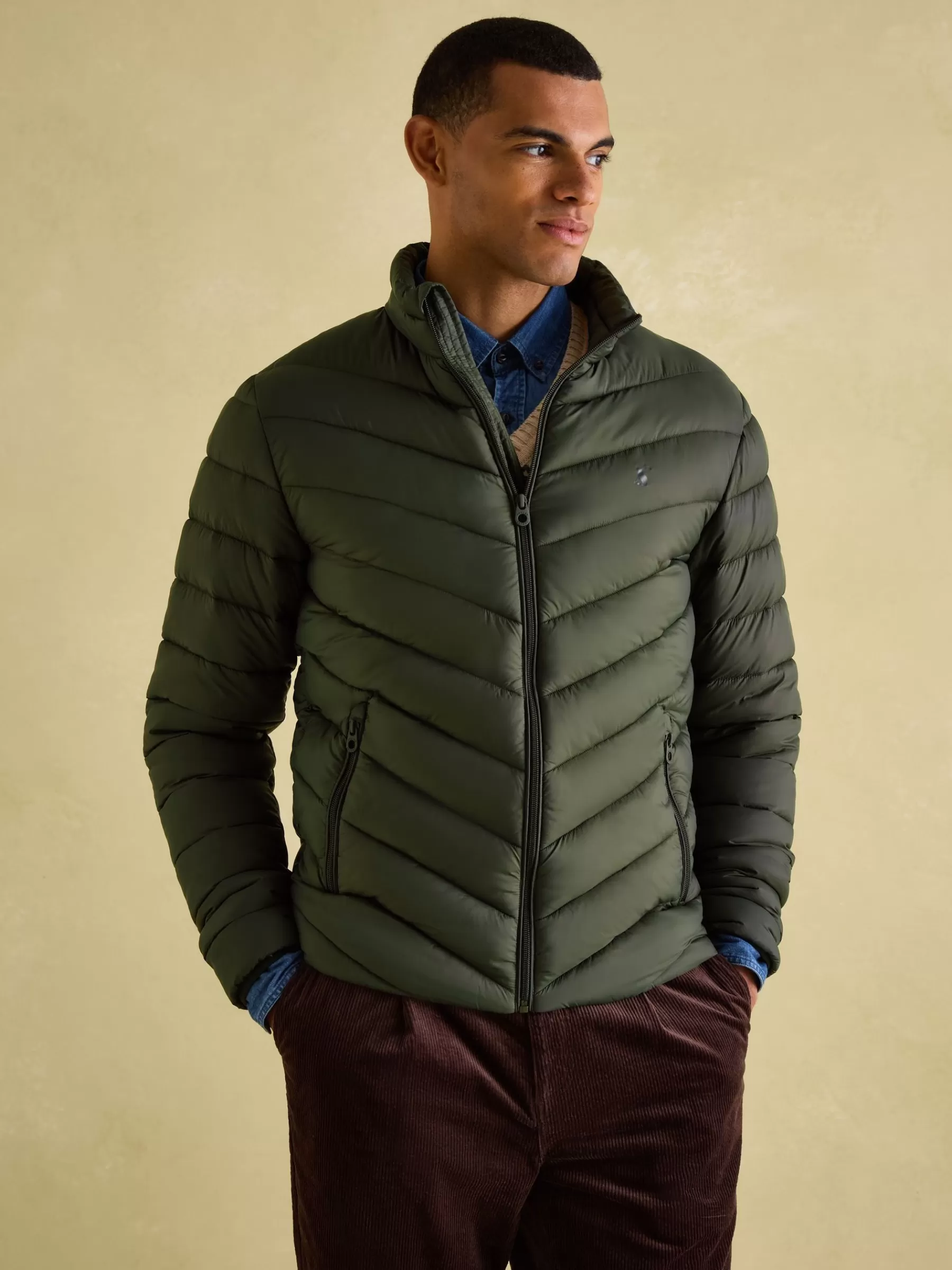 Joules Garrett Showerproof Padded Jacket Green Shop