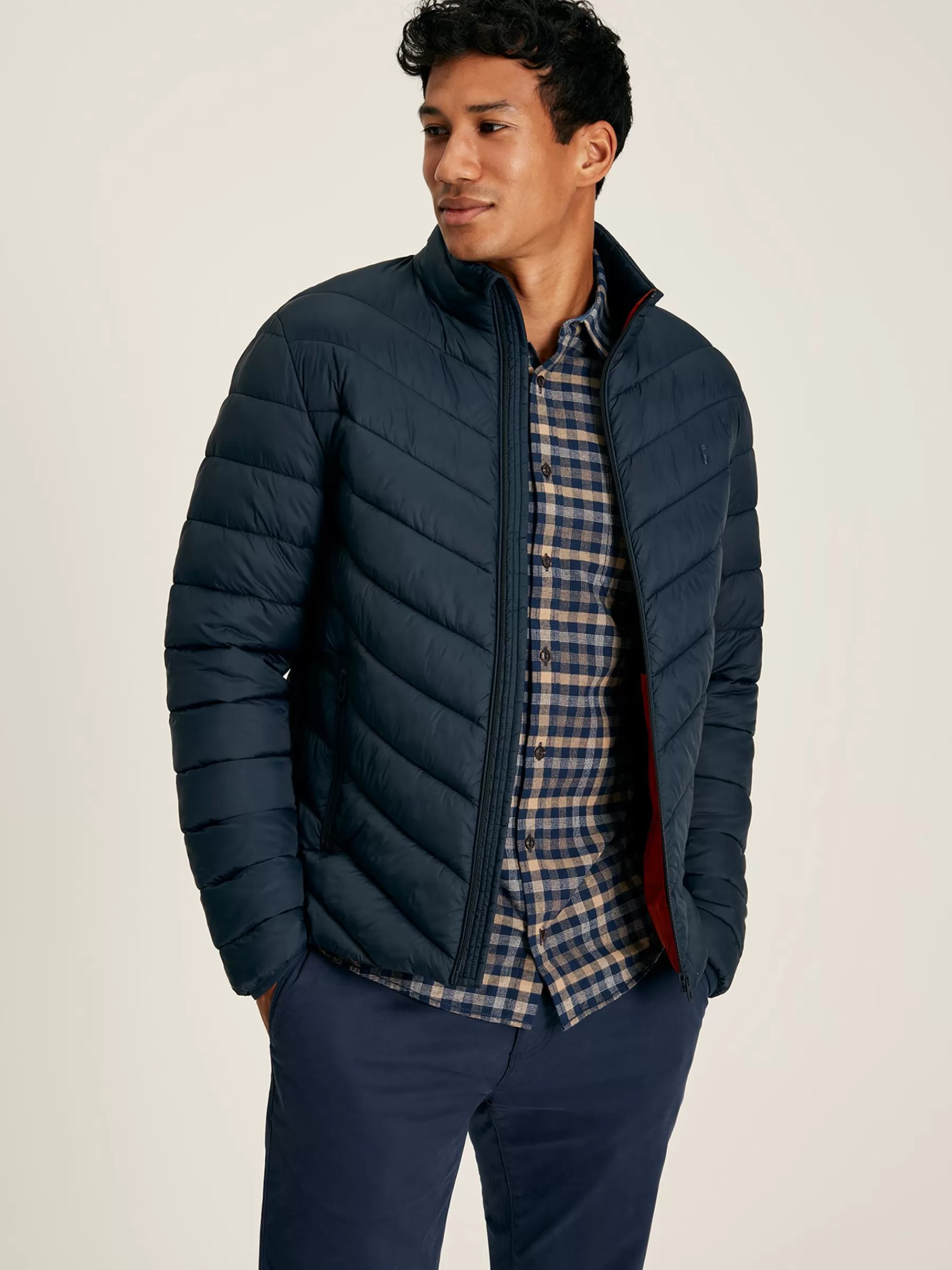 Joules Garrett Navy Blue Showerproof Padded Jacket NavyBlue Online