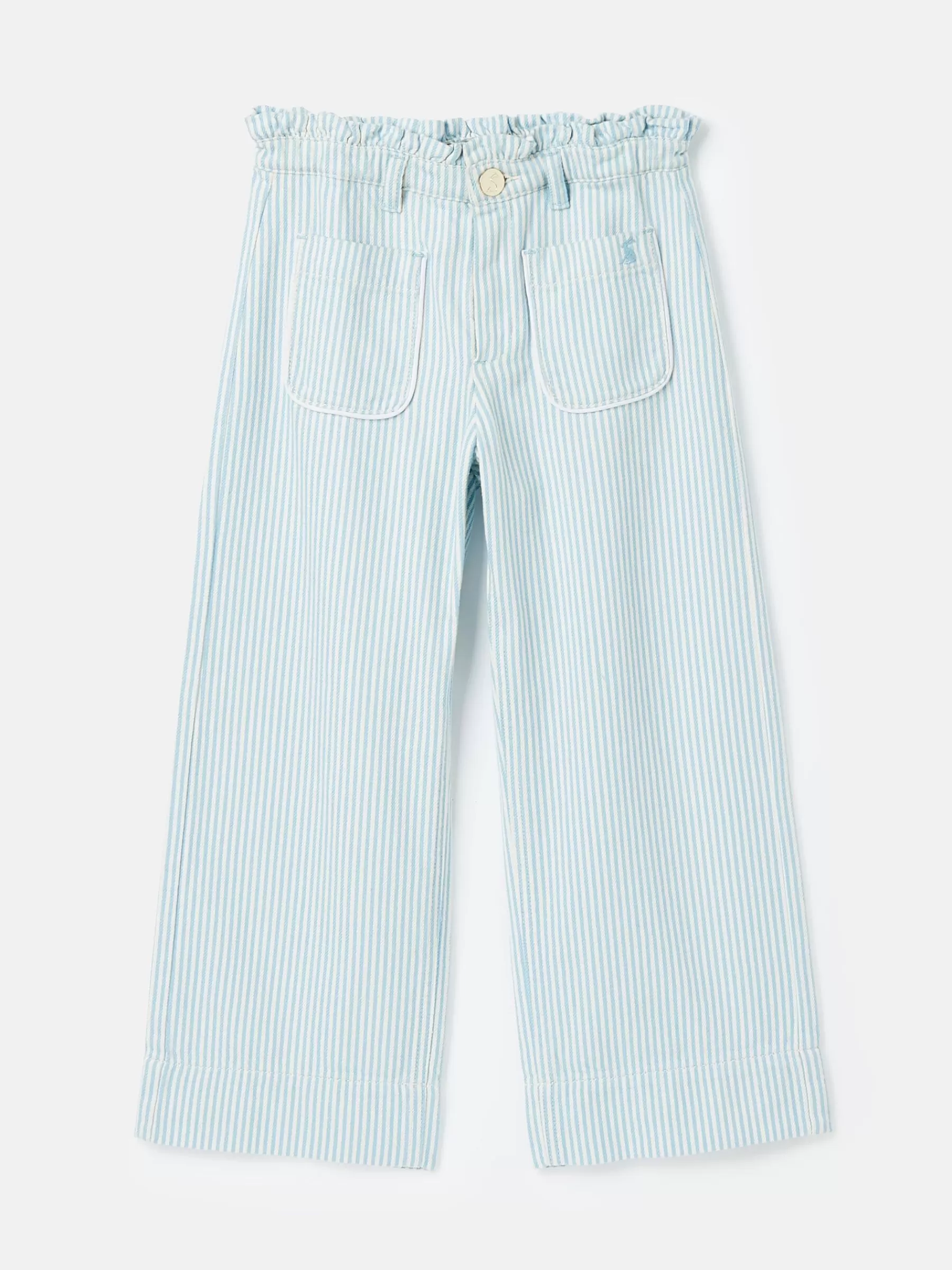 Joules Georgia Blue Striped Wide Leg Trousers BlueStriped Hot