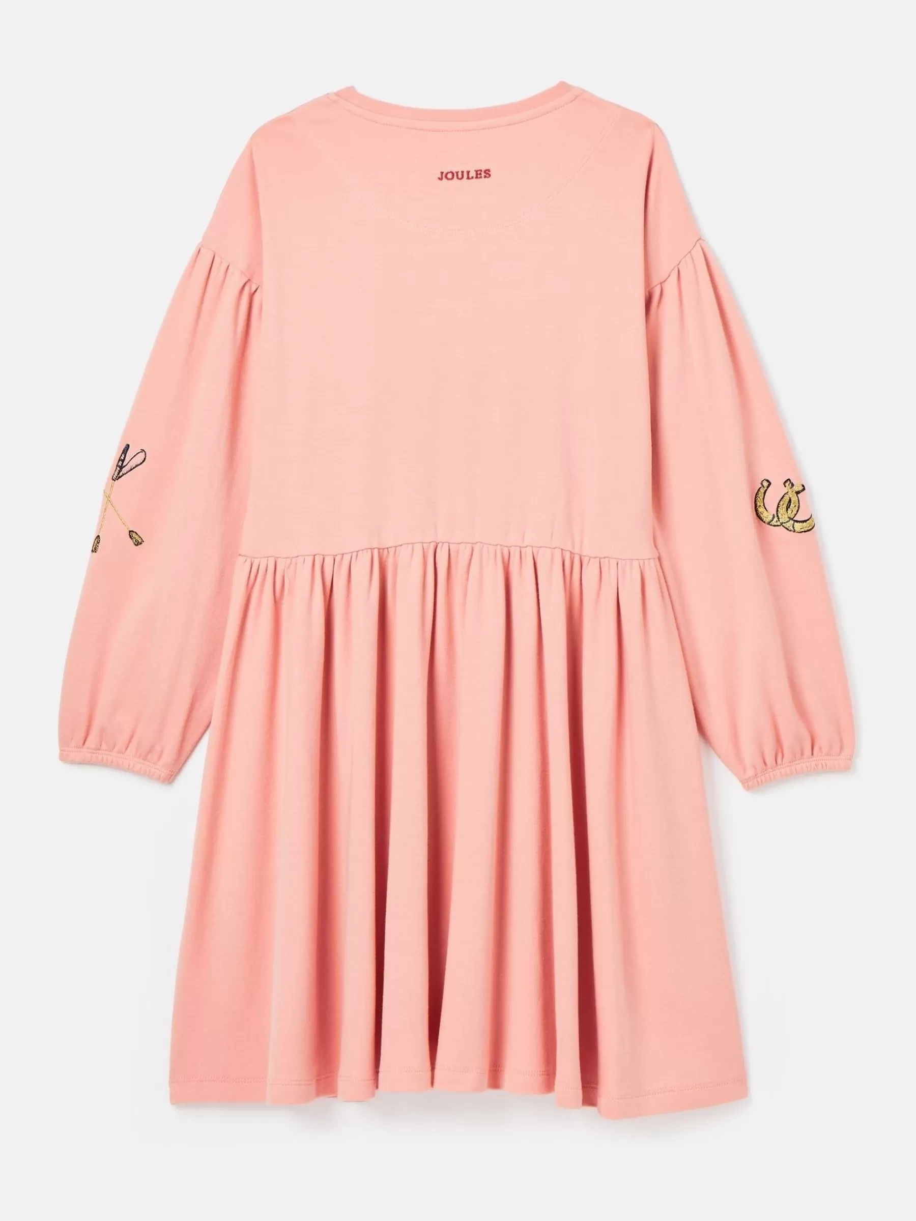 Joules Girls' Aubrey Pink Horse Jersey Dress PinkHorse Fashion