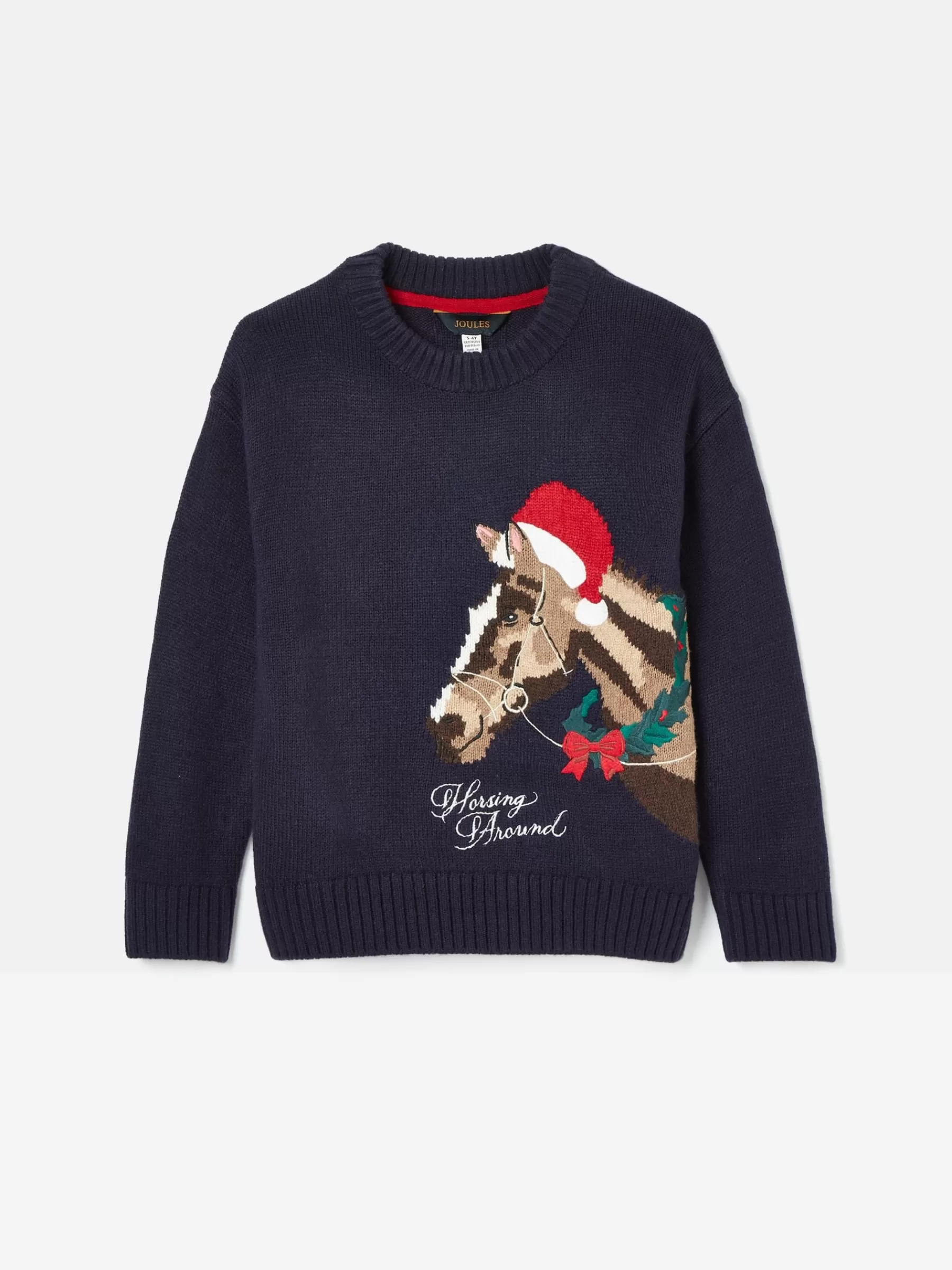 Joules Girls' Cracking Navy Blue Intarsia Artwork Jumper NavyBlue Sale