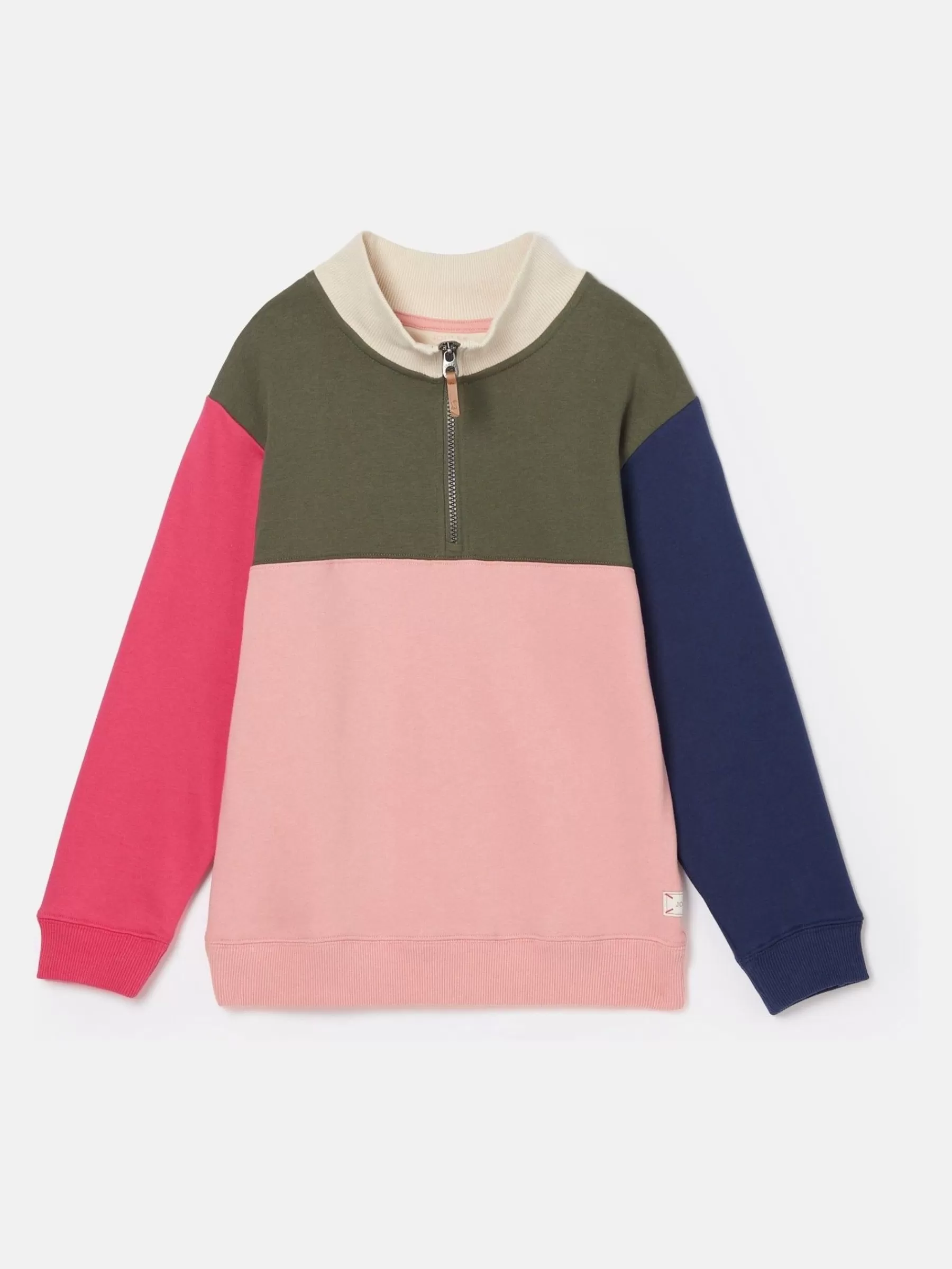 Joules Girls' Elliot Colour Block Quarter Zip Sweatshirt Multi Online