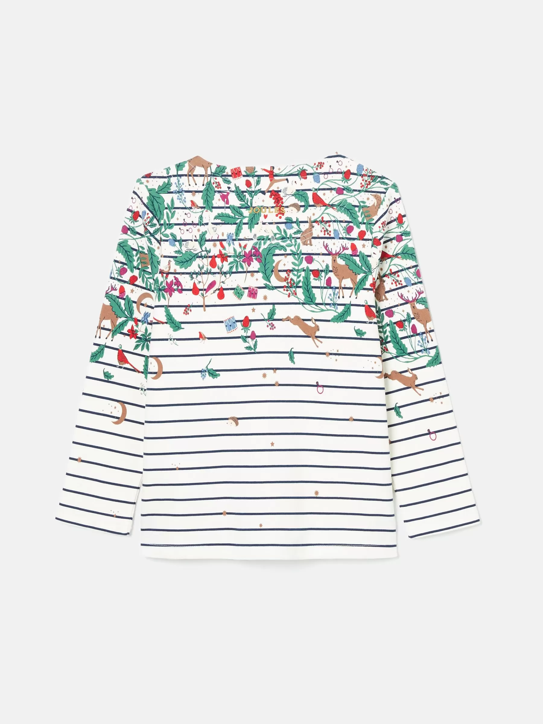 Joules Girls' Harbour Long Sleeve Top Cream Clearance