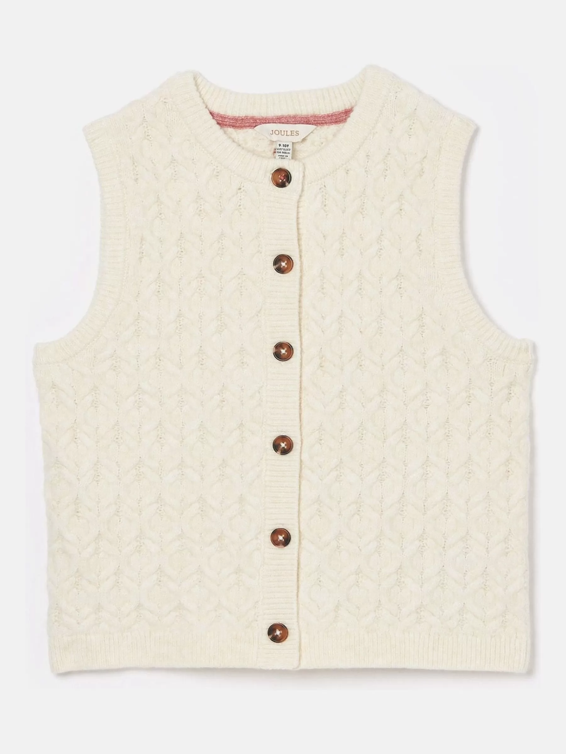 Joules Girls' Isabelle Knitted Tank Cream Clearance