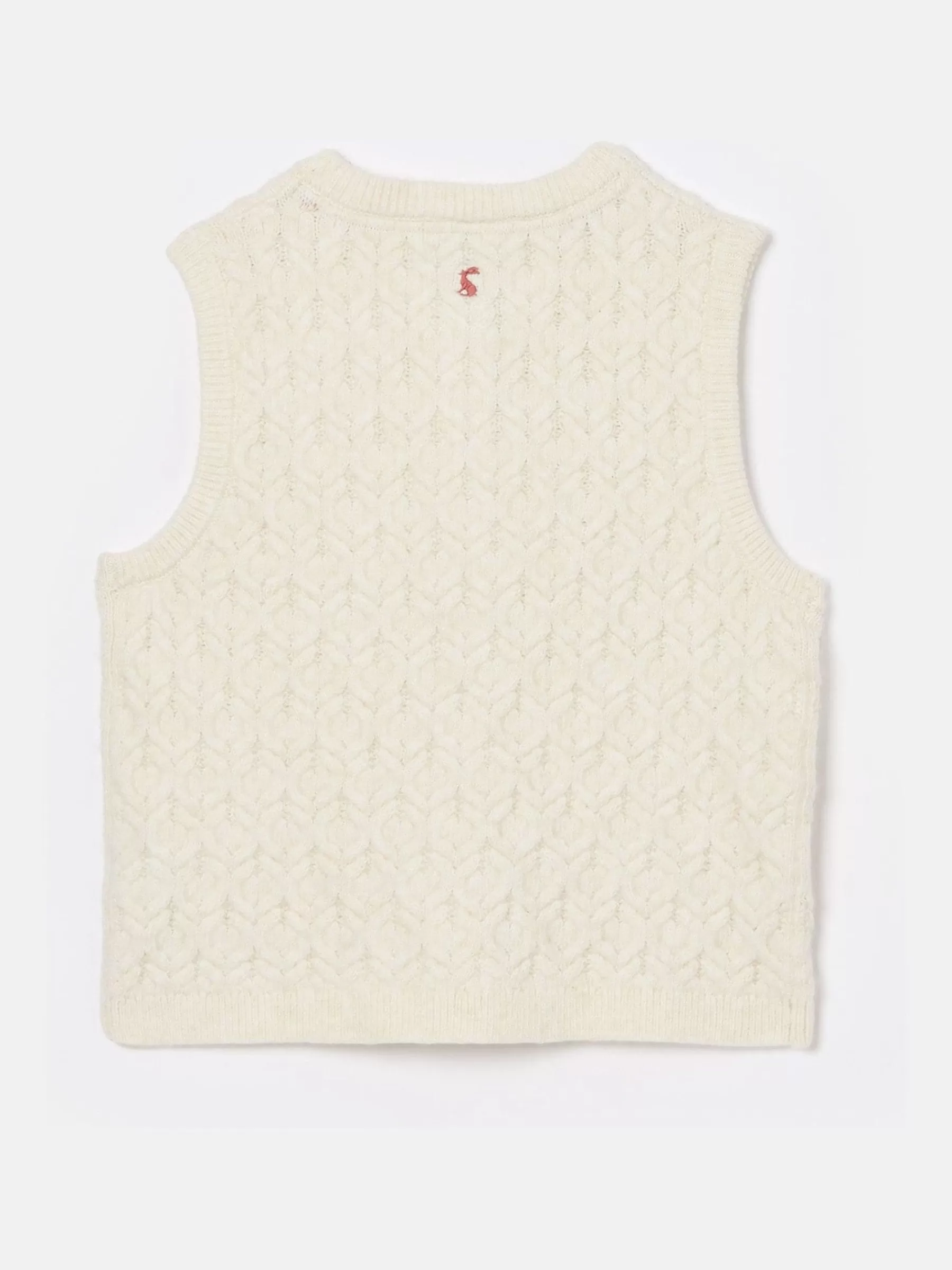 Joules Girls' Isabelle Knitted Tank Cream Clearance