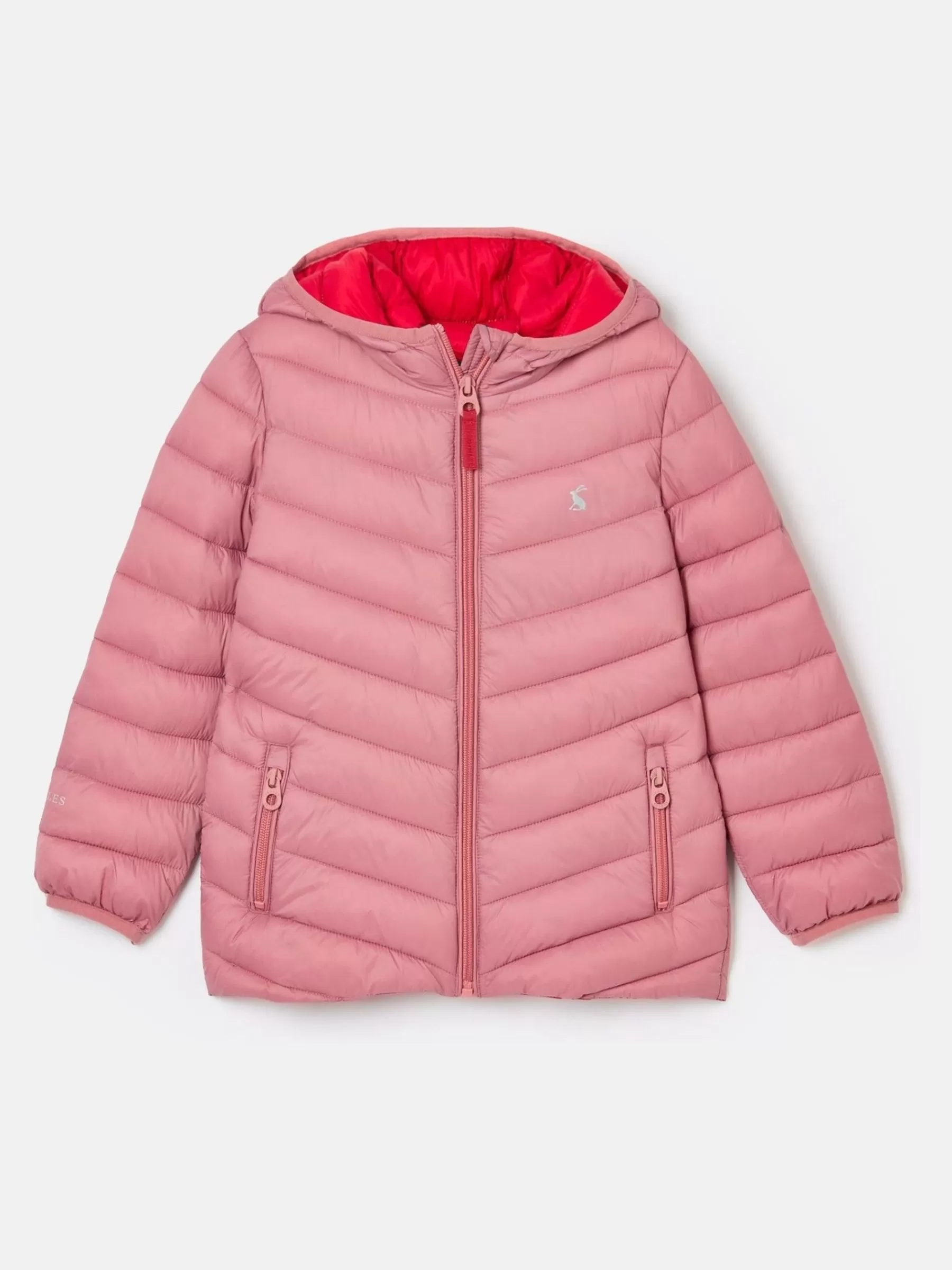 Joules Girls' Kinnaird Light Pink Showerproof Padded Coat LightPink Clearance