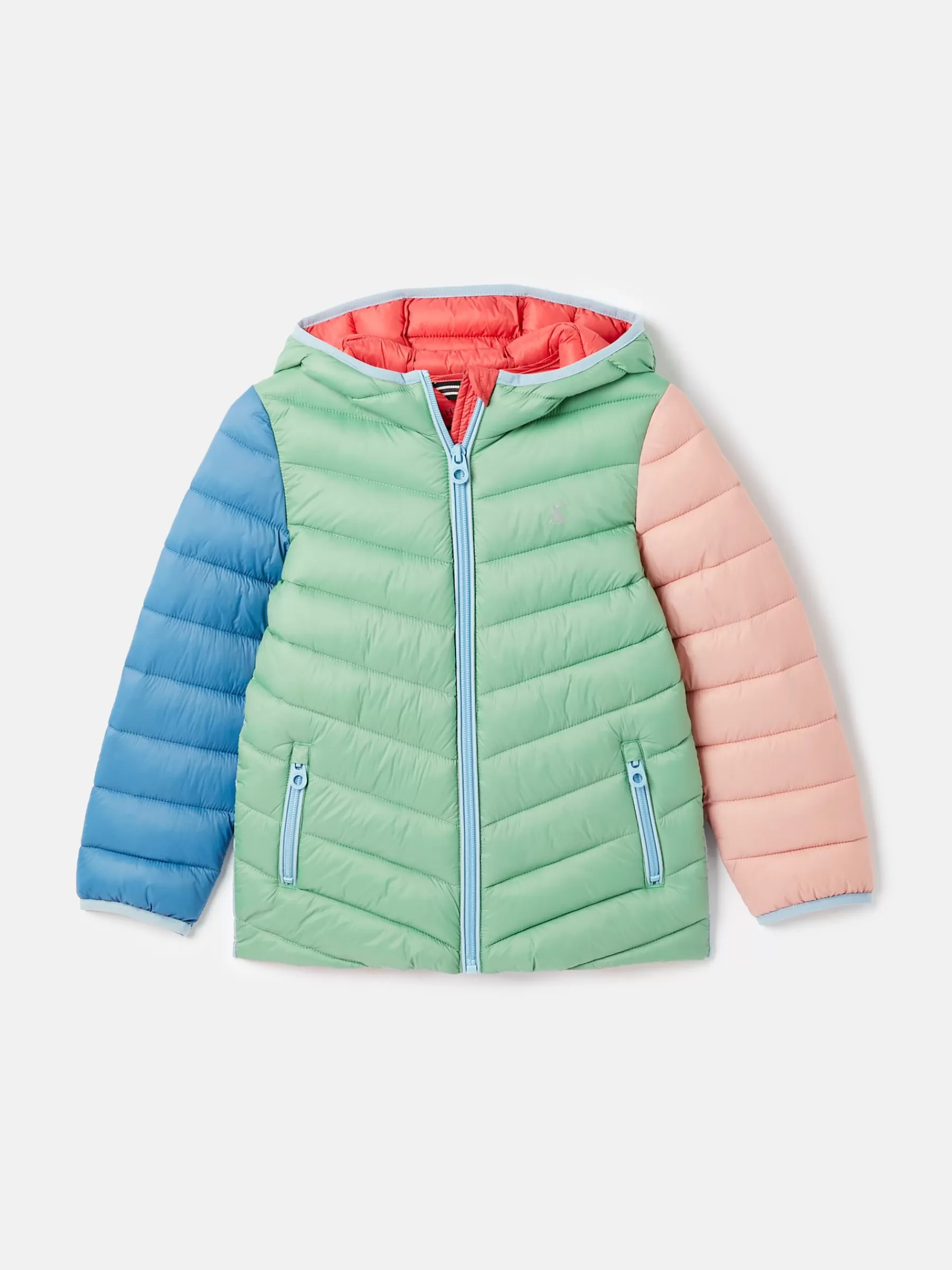 Joules Girls' Kinnaird Showerproof Padded Coat Pink Clearance