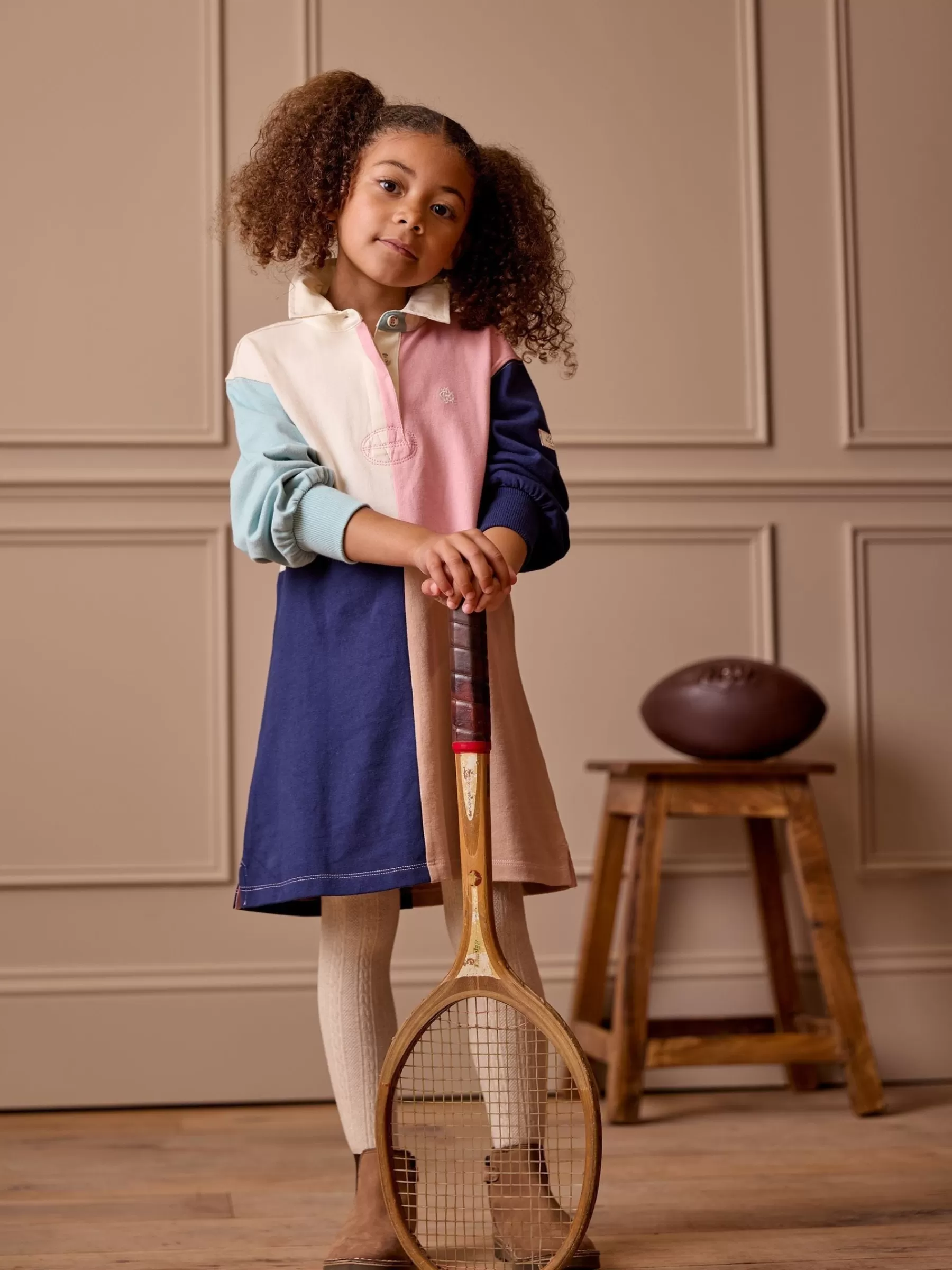 Joules Girls' Maisie Colour Block Rugby Dress Multi Online