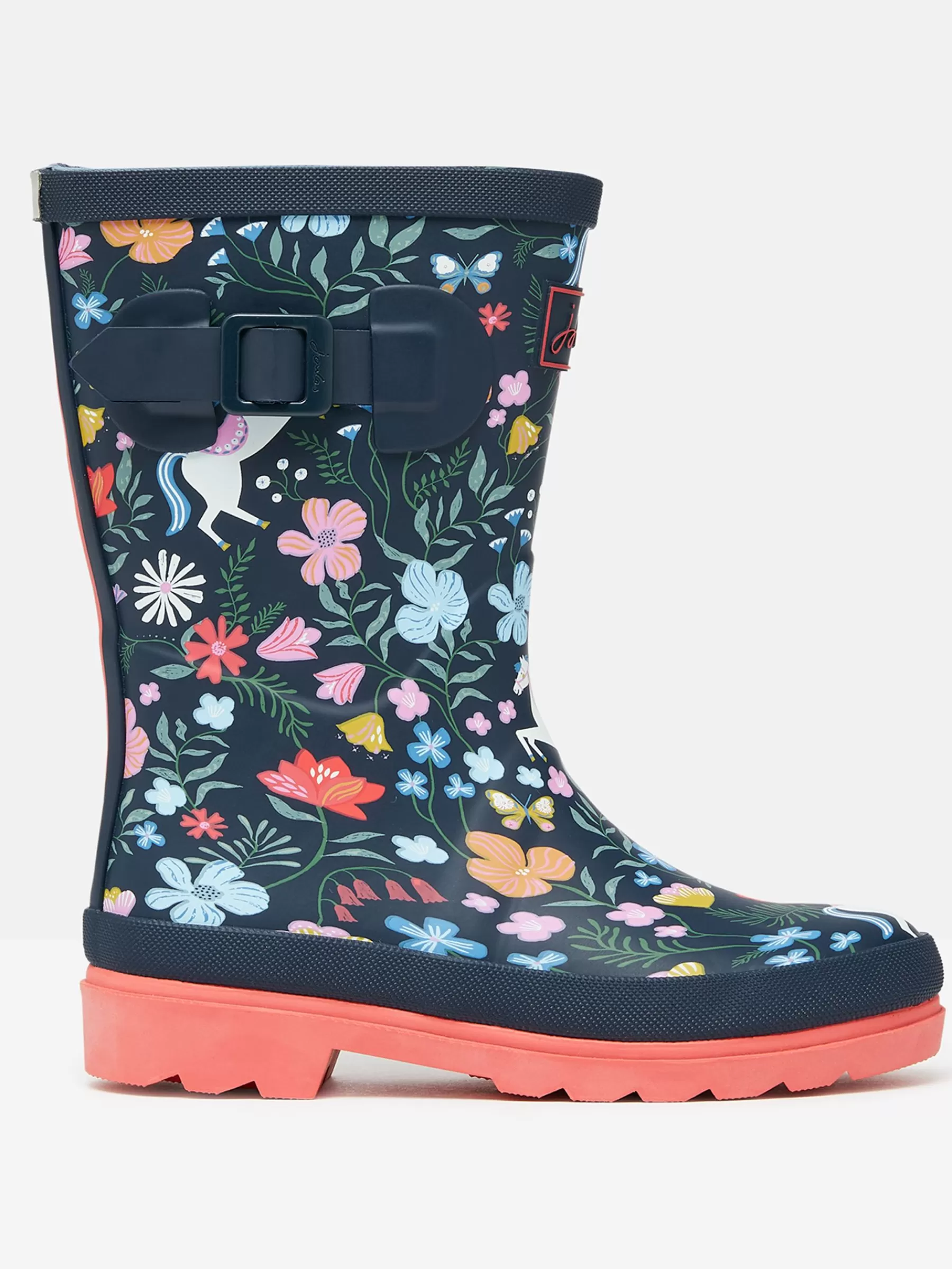 Joules Girls' Navy Blue Printed Wellies NavyBlue Shop