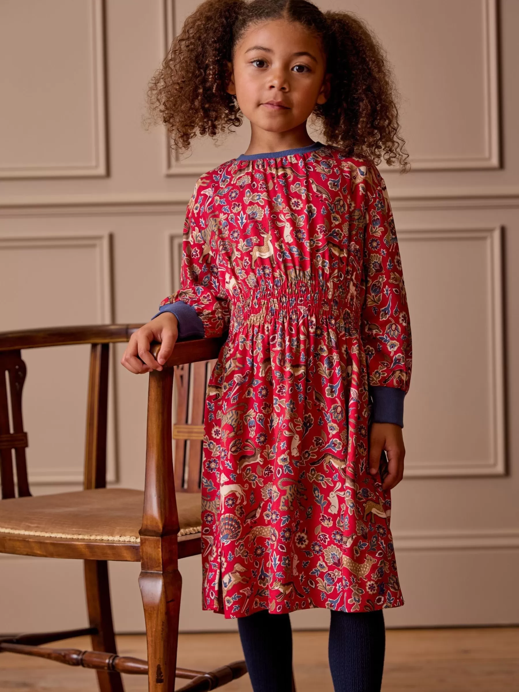 Joules Girls' Odelia Red Animals Printed Dress RedAnimals Best