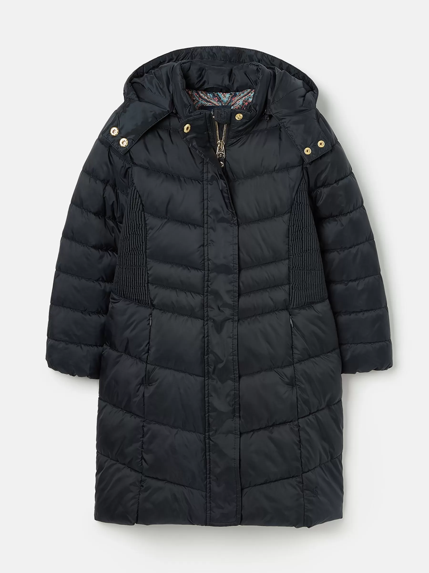 Joules Girls' Pembury Navy Blue Showerproof Padded Coat with Hood NavyBlue Store