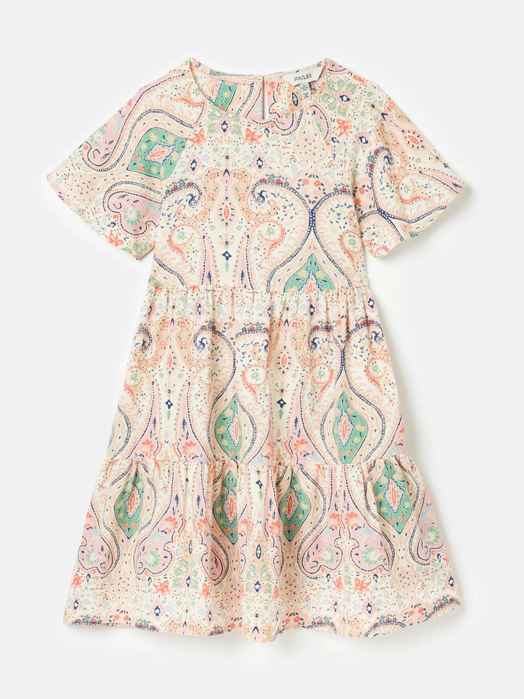 Joules Girls' Sunshine Tiered Woven Dress Multi Online