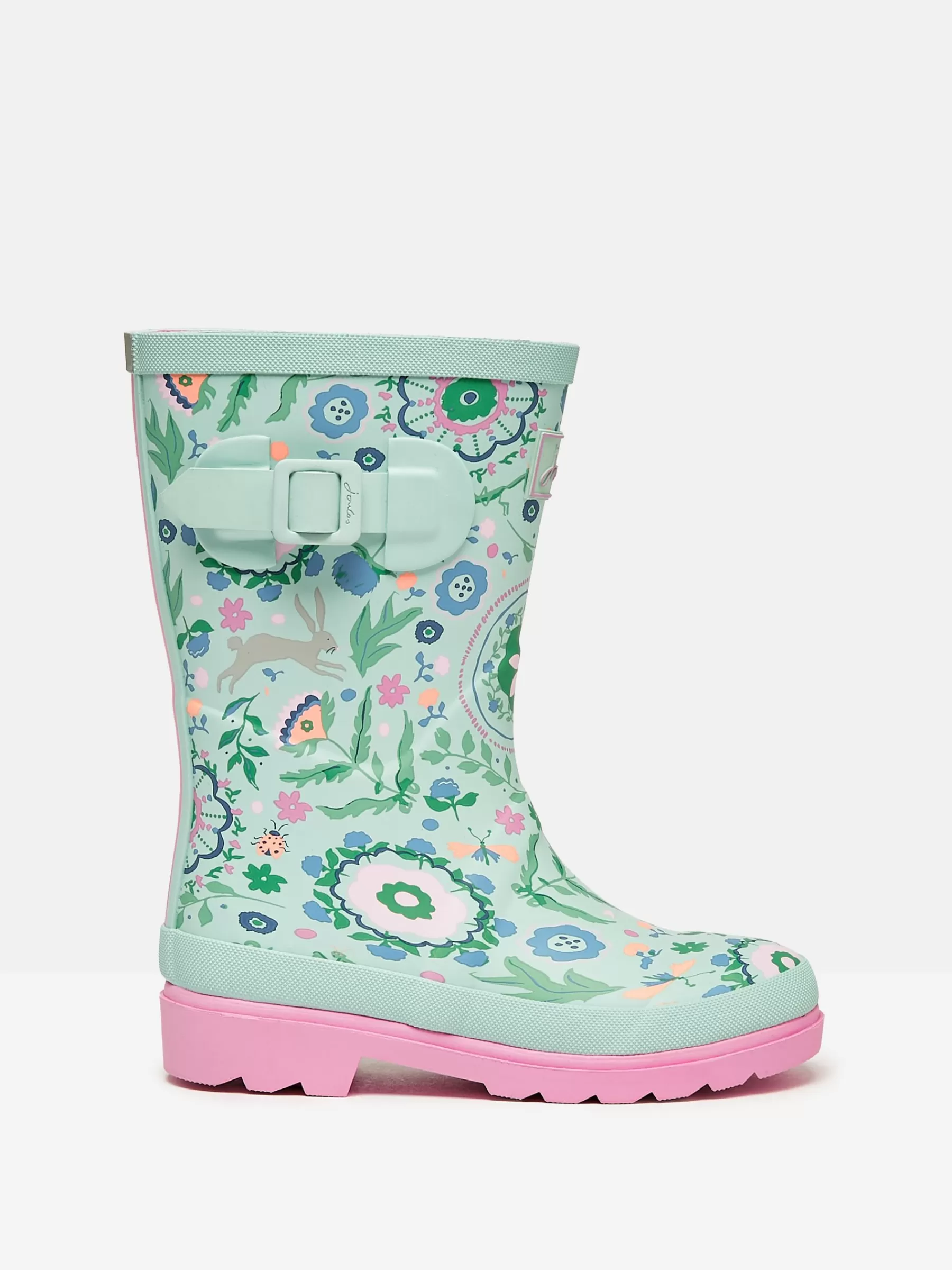 Joules Girls' Teal Blue Printed Wellies TealBlue Best Sale