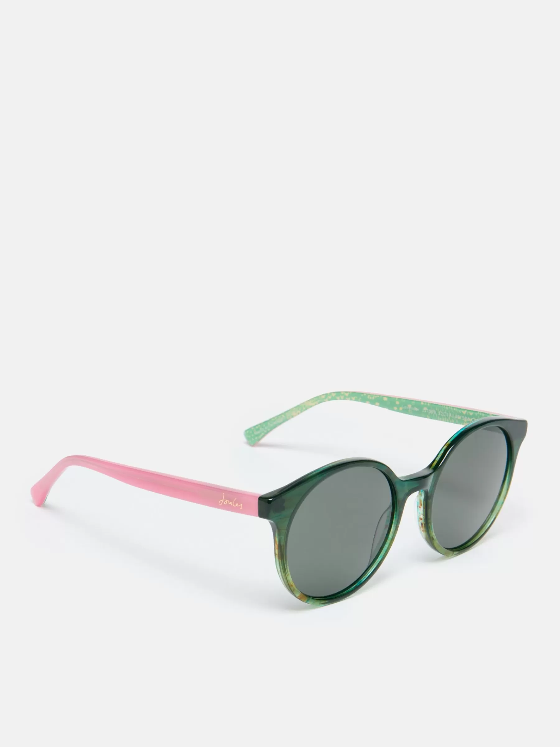 Joules Green Floral Round Rimmed Sunglasses GreenFloral Online