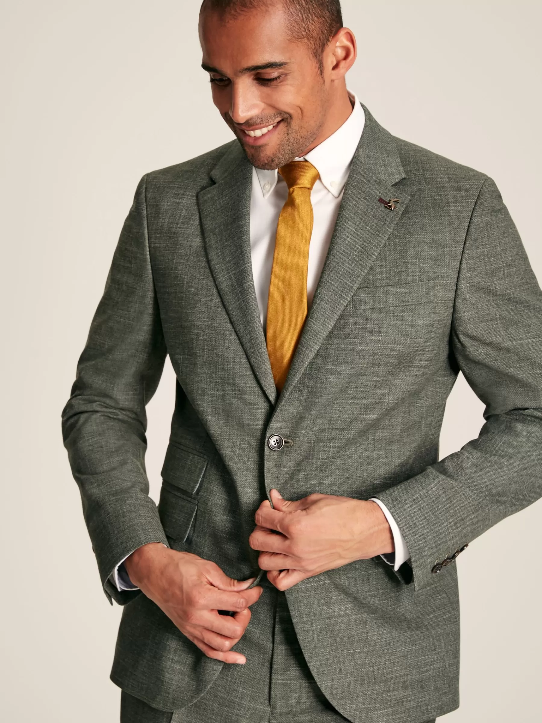 Joules Slim Textured Suit Jacket Green Sale