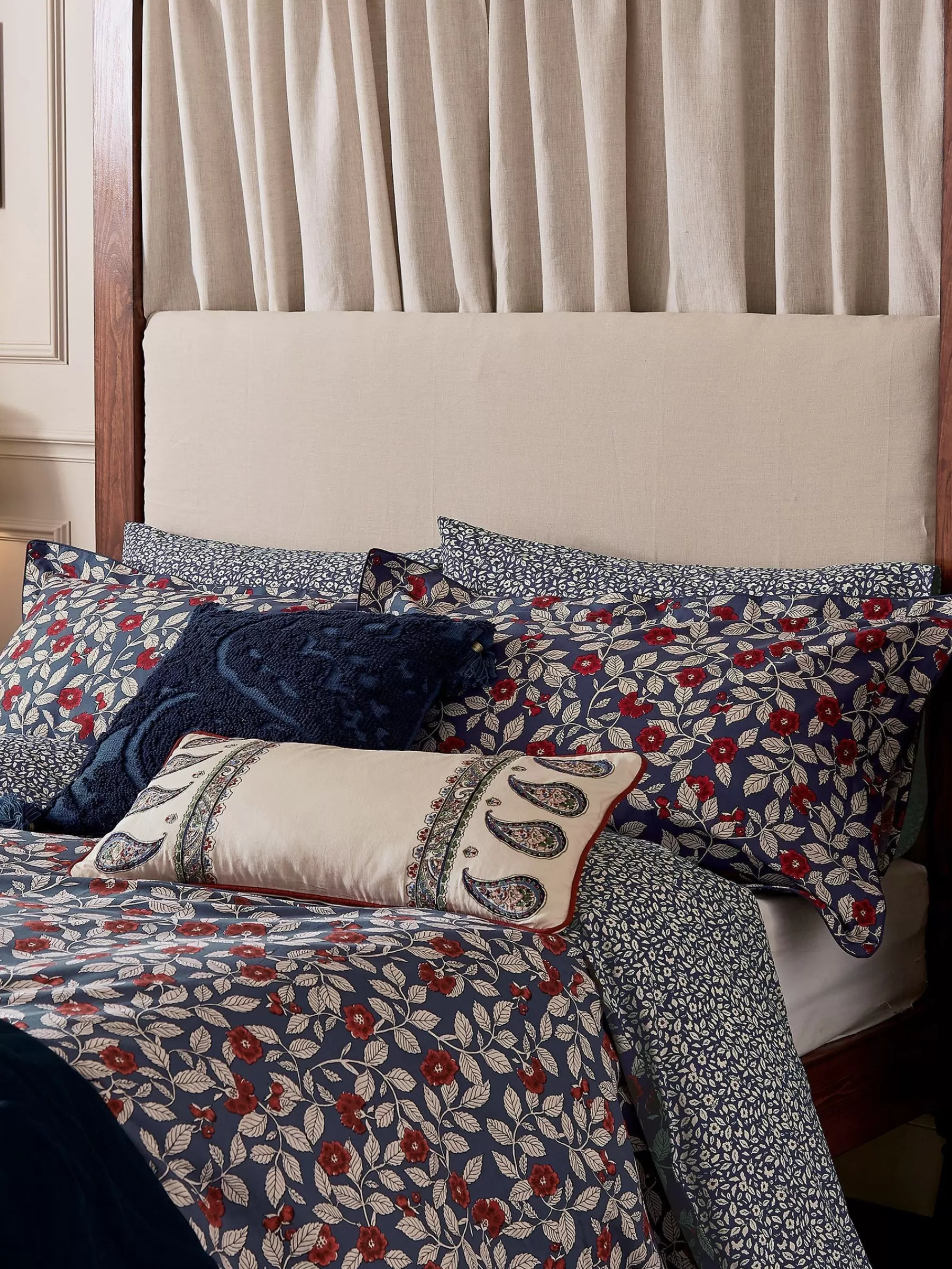 Joules Grove Floral 100% Cotton Bedding Set Blue Outlet