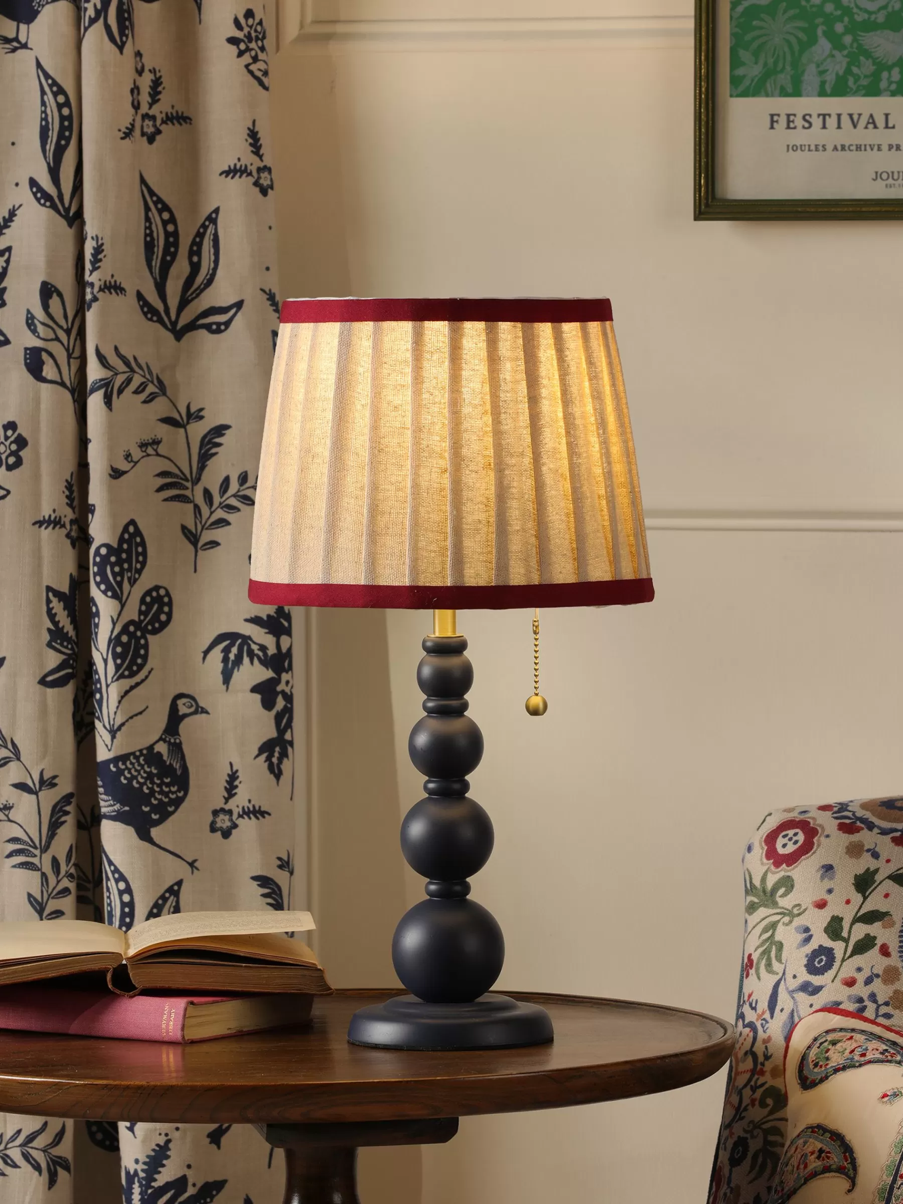 Joules Harewood Table Lamp Navy Discount