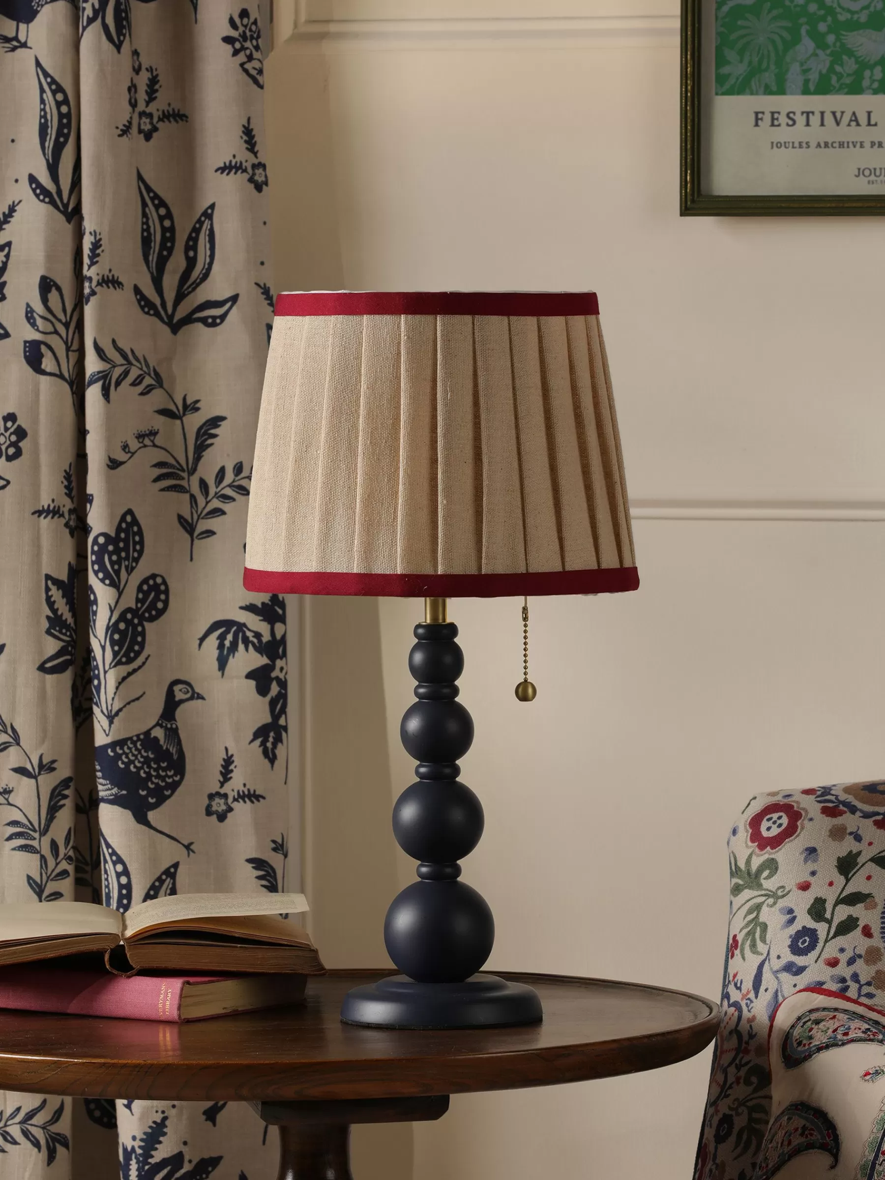 Joules Harewood Table Lamp Navy Discount