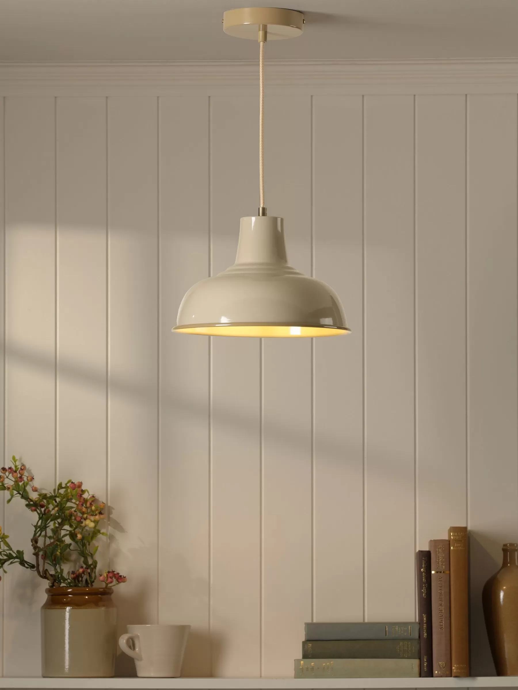 Joules Hatfield Industrial-Style Pendant Light Neutral Sale