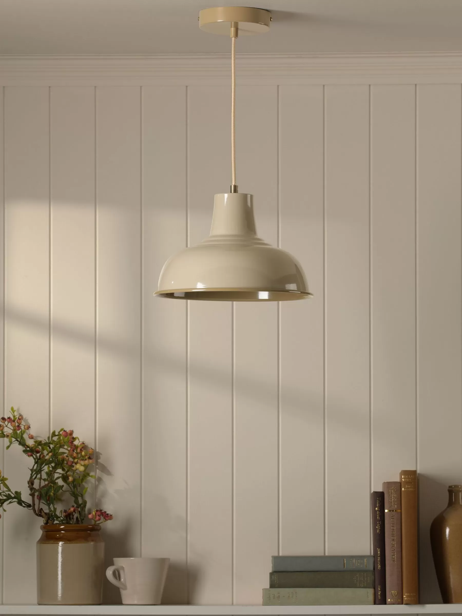 Joules Hatfield Industrial-Style Pendant Light Neutral Sale