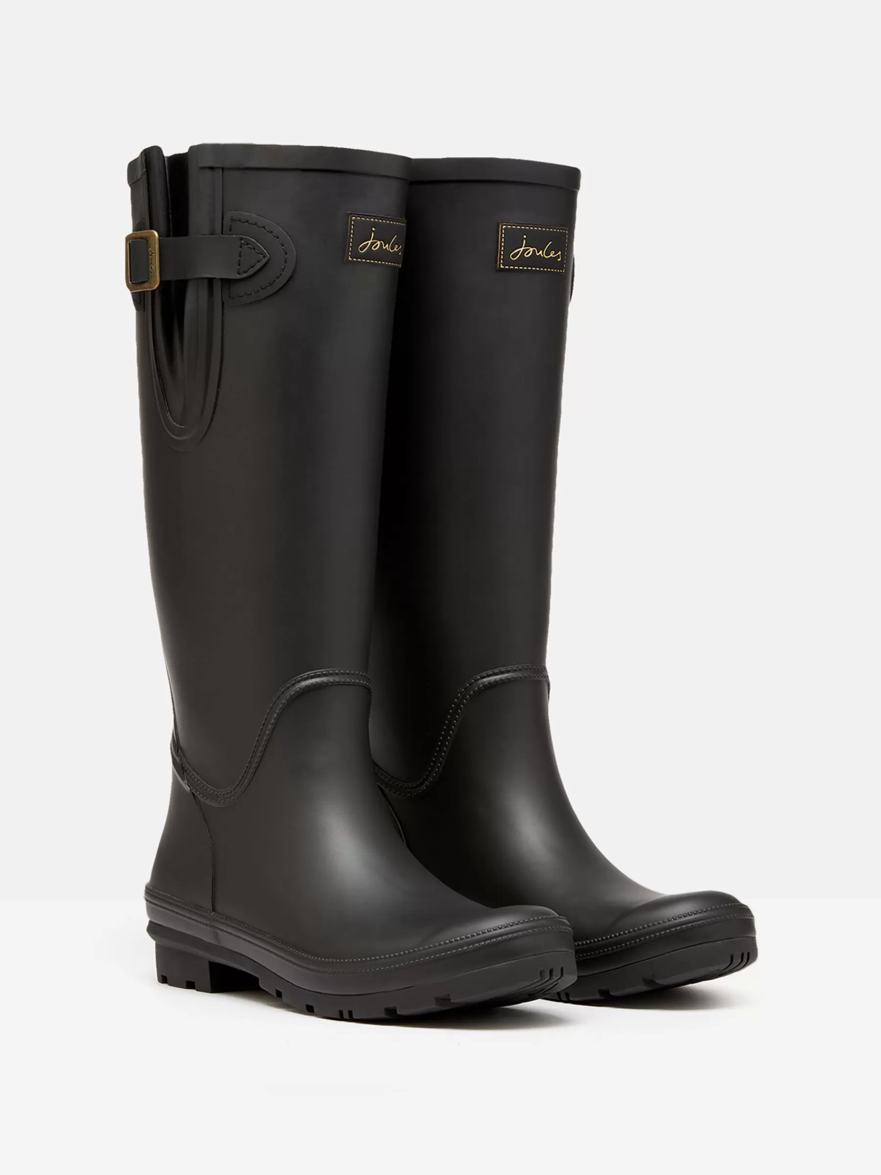 Joules Houghton Adjustable Tall Wellies Black New