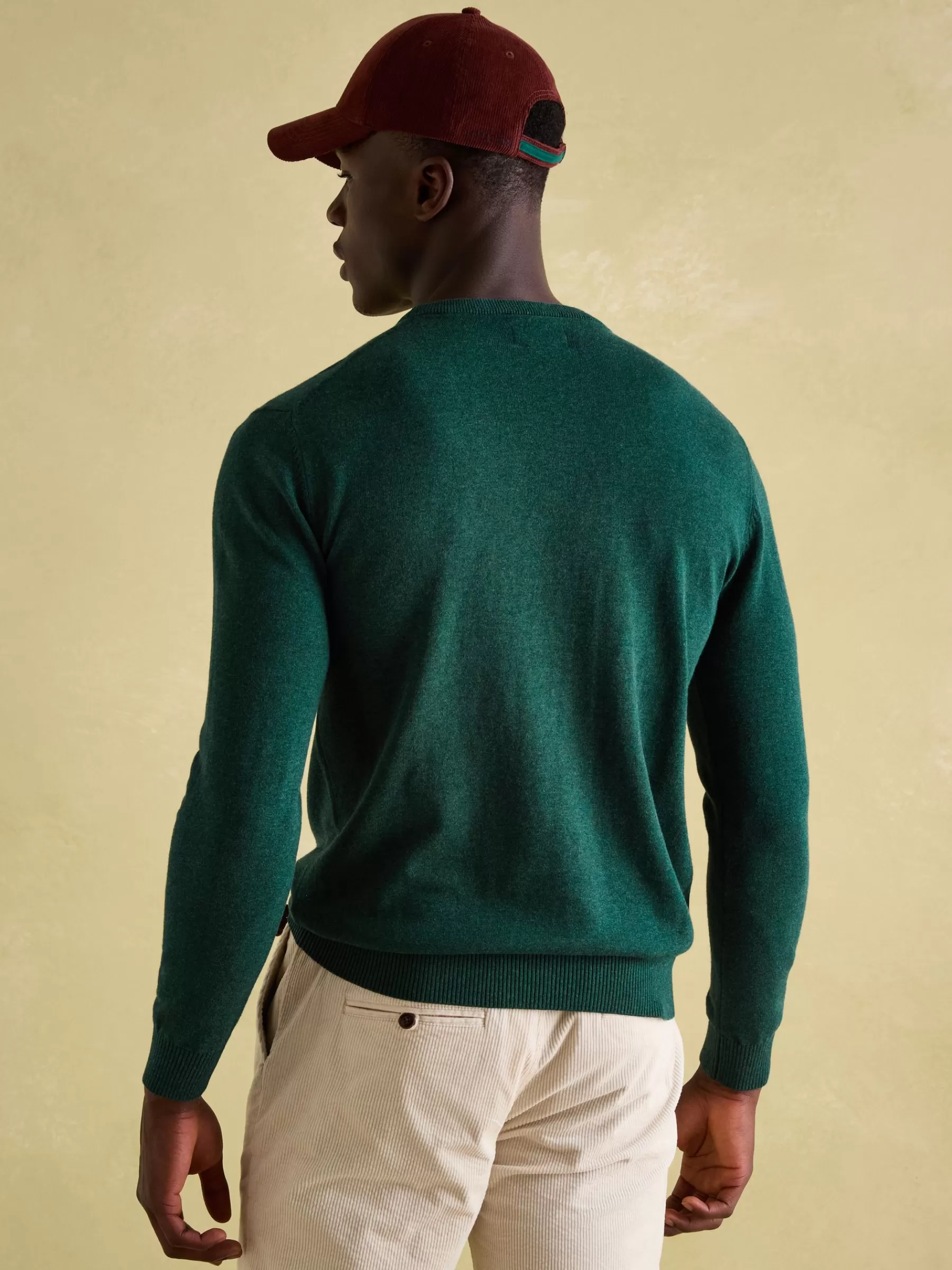 Joules Jarvis Dark Green Crew Neck Knitted Jumper DarkGreen Discount