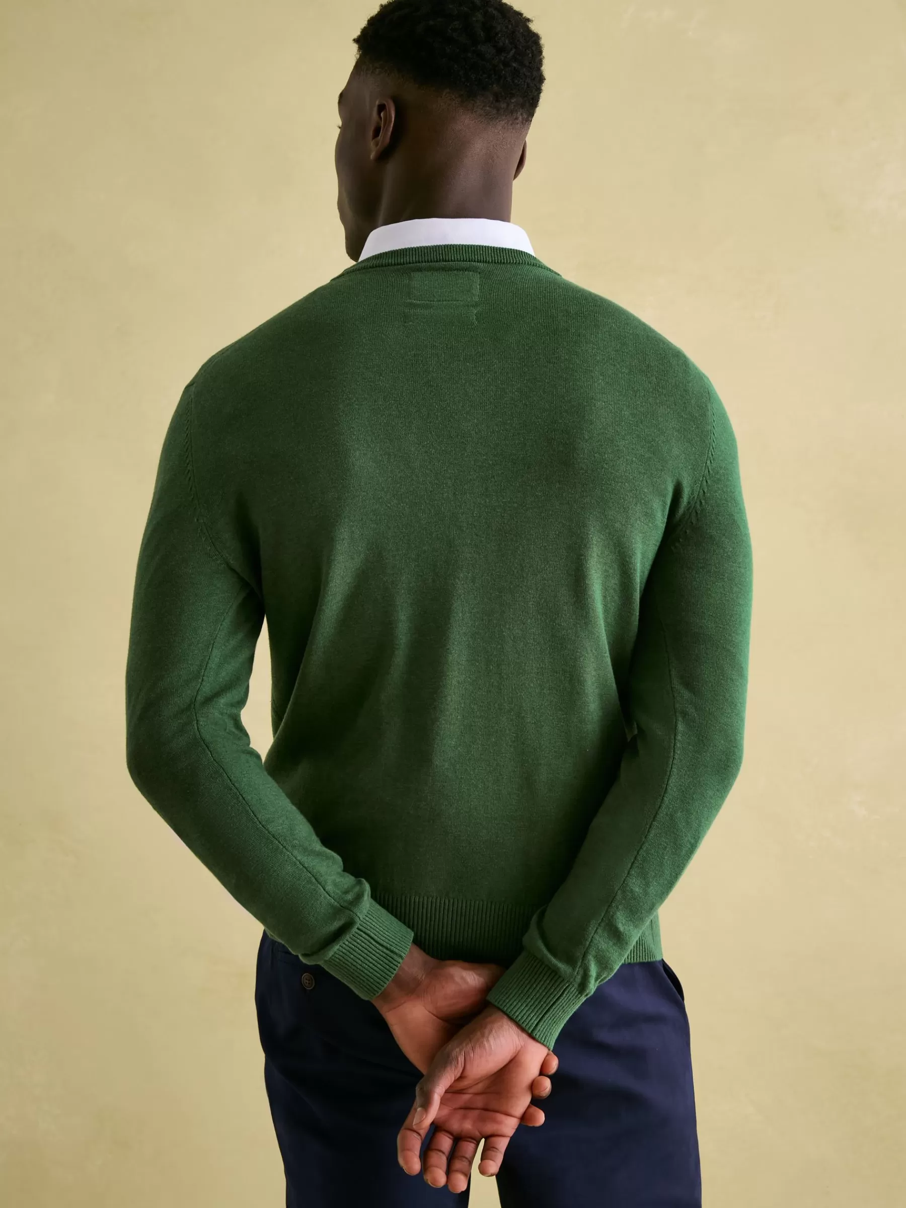 Joules Jarvis Crew Neck Knitted Jumper Green Discount