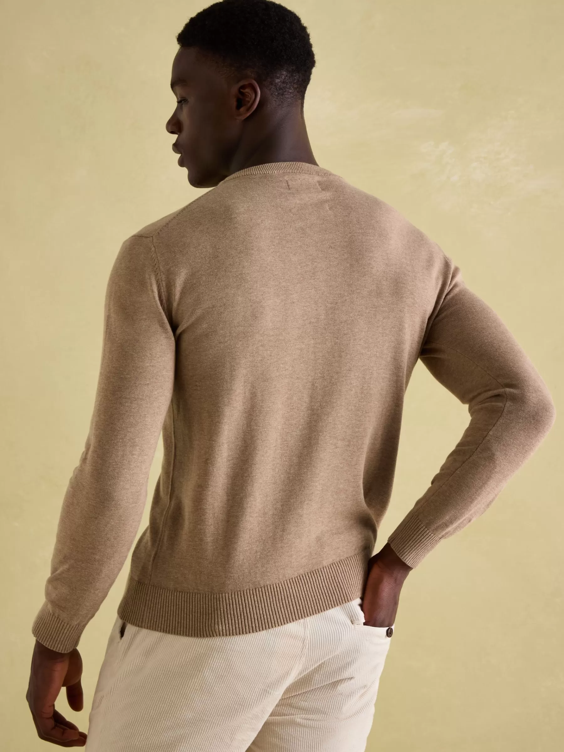 Joules Jarvis Light Brown Crew Neck Knitted Jumper LightBrown Fashion