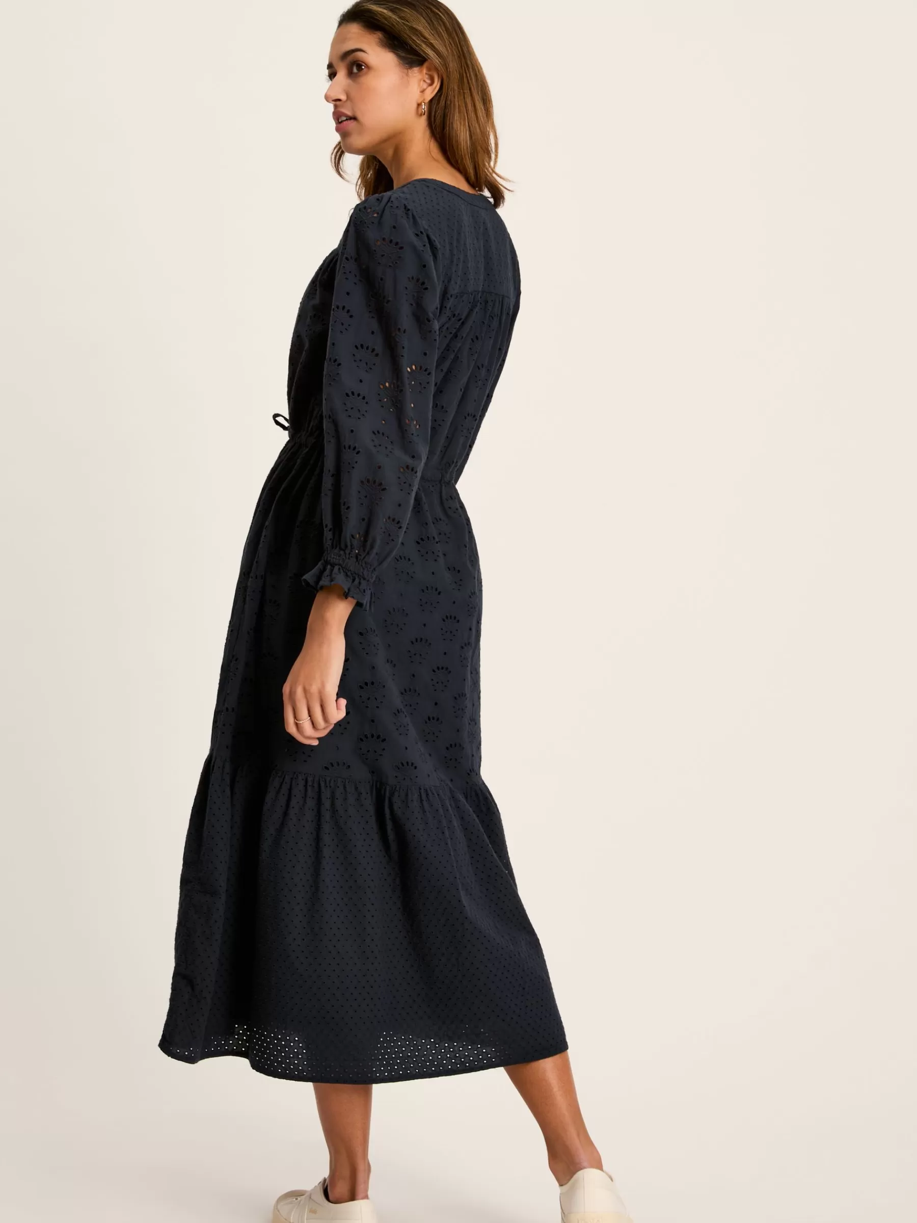 Joules Juliana Navy Blue Broderie Dress NavyBlue New