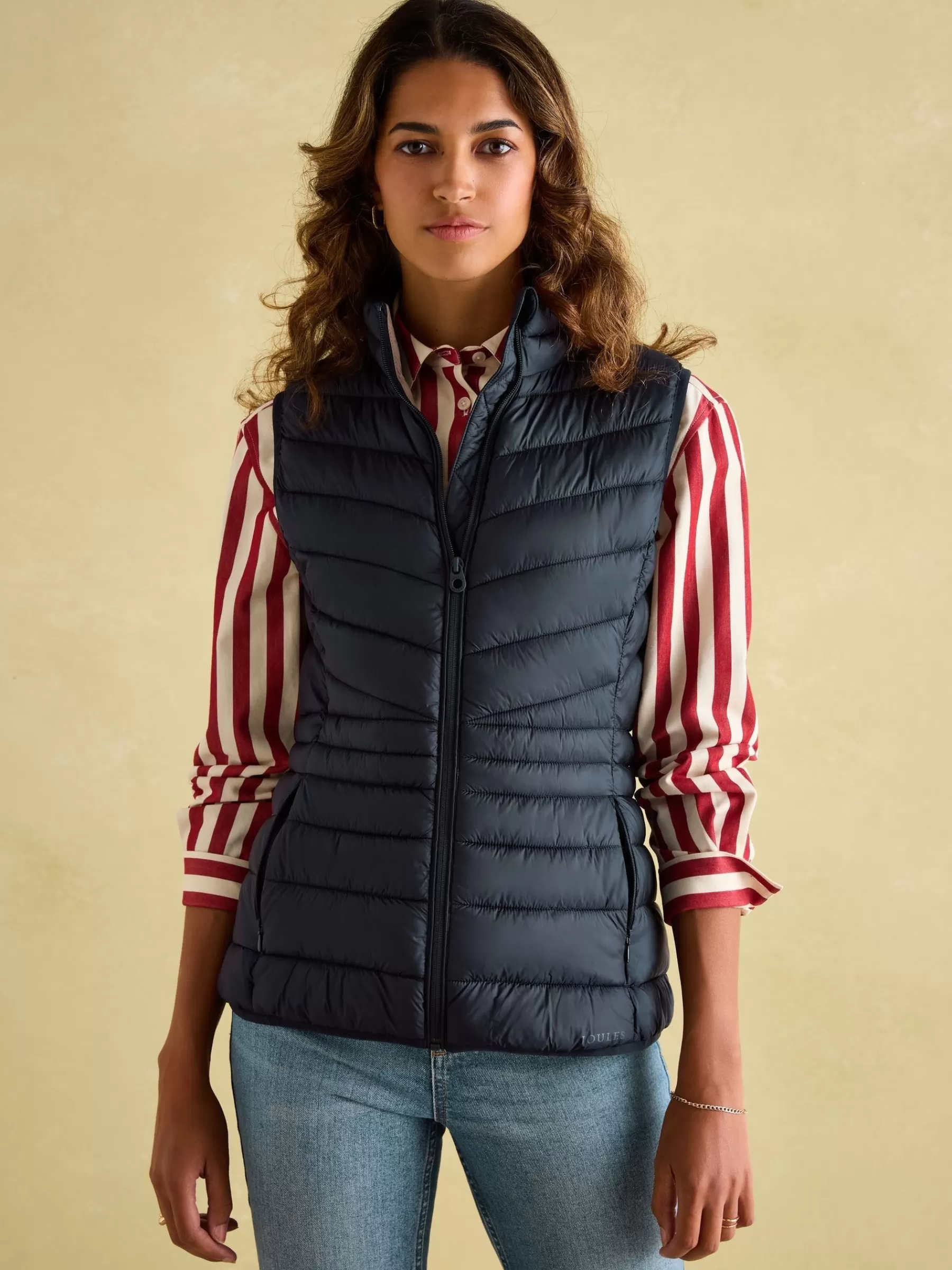 Joules Kenley Showerproof Padded Gilet Navy Clearance