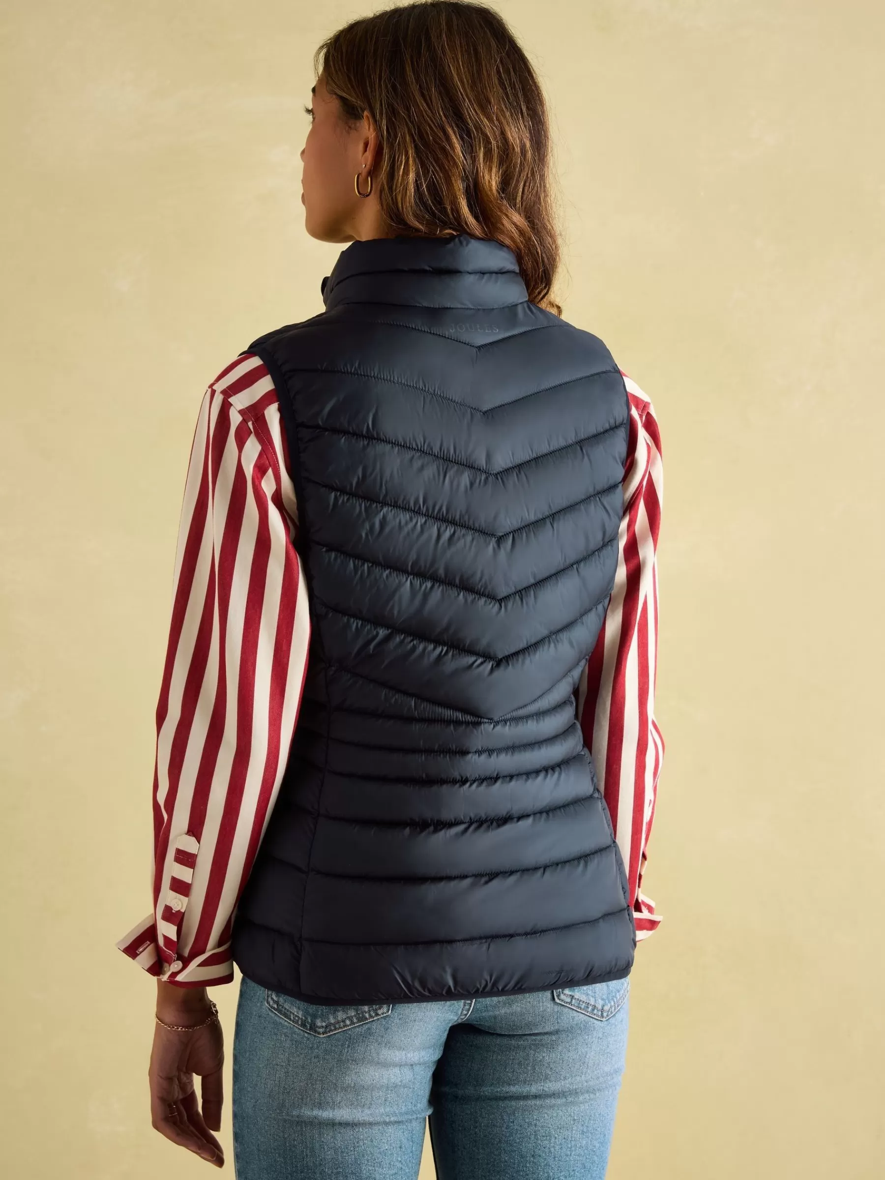 Joules Kenley Showerproof Padded Gilet Navy Clearance