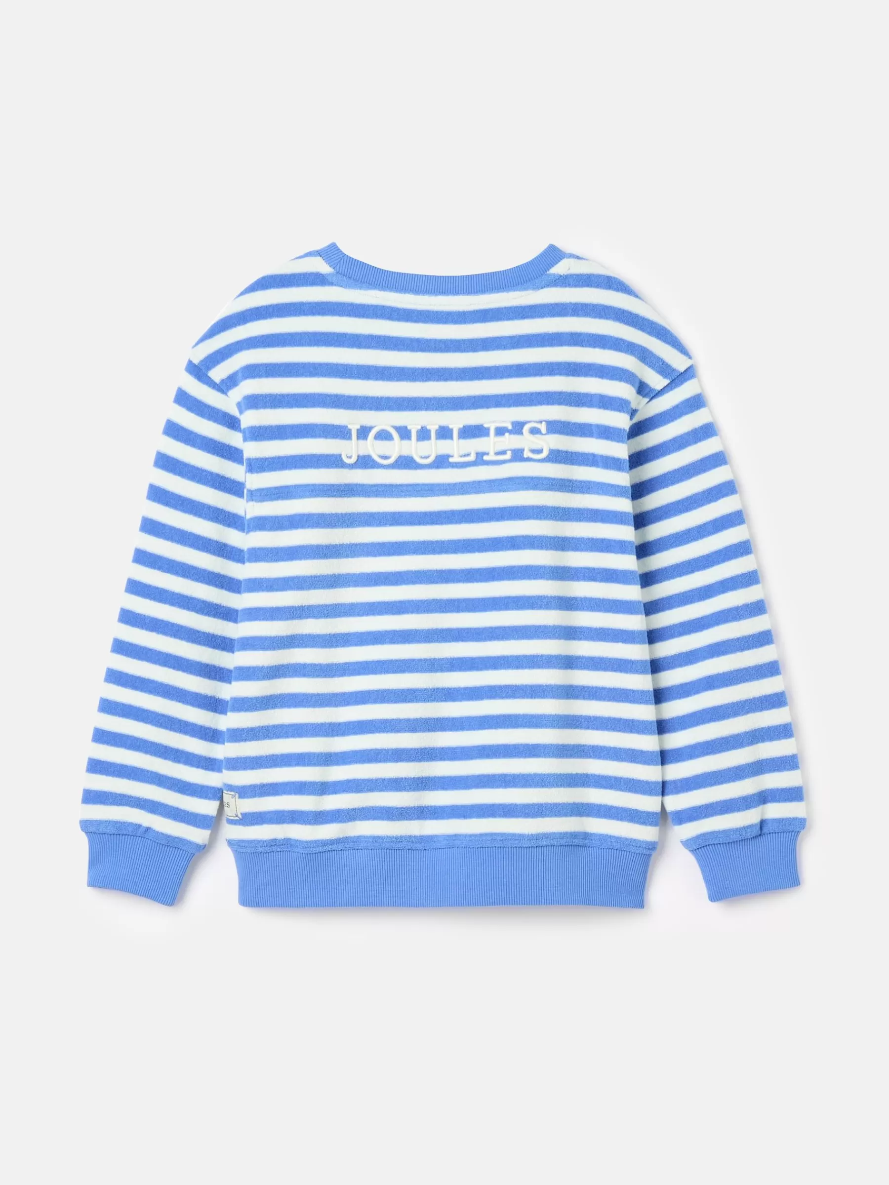 Joules Kids' Ahoy There Crew Neck Towelling Sweatshirt Blue/White Cheap