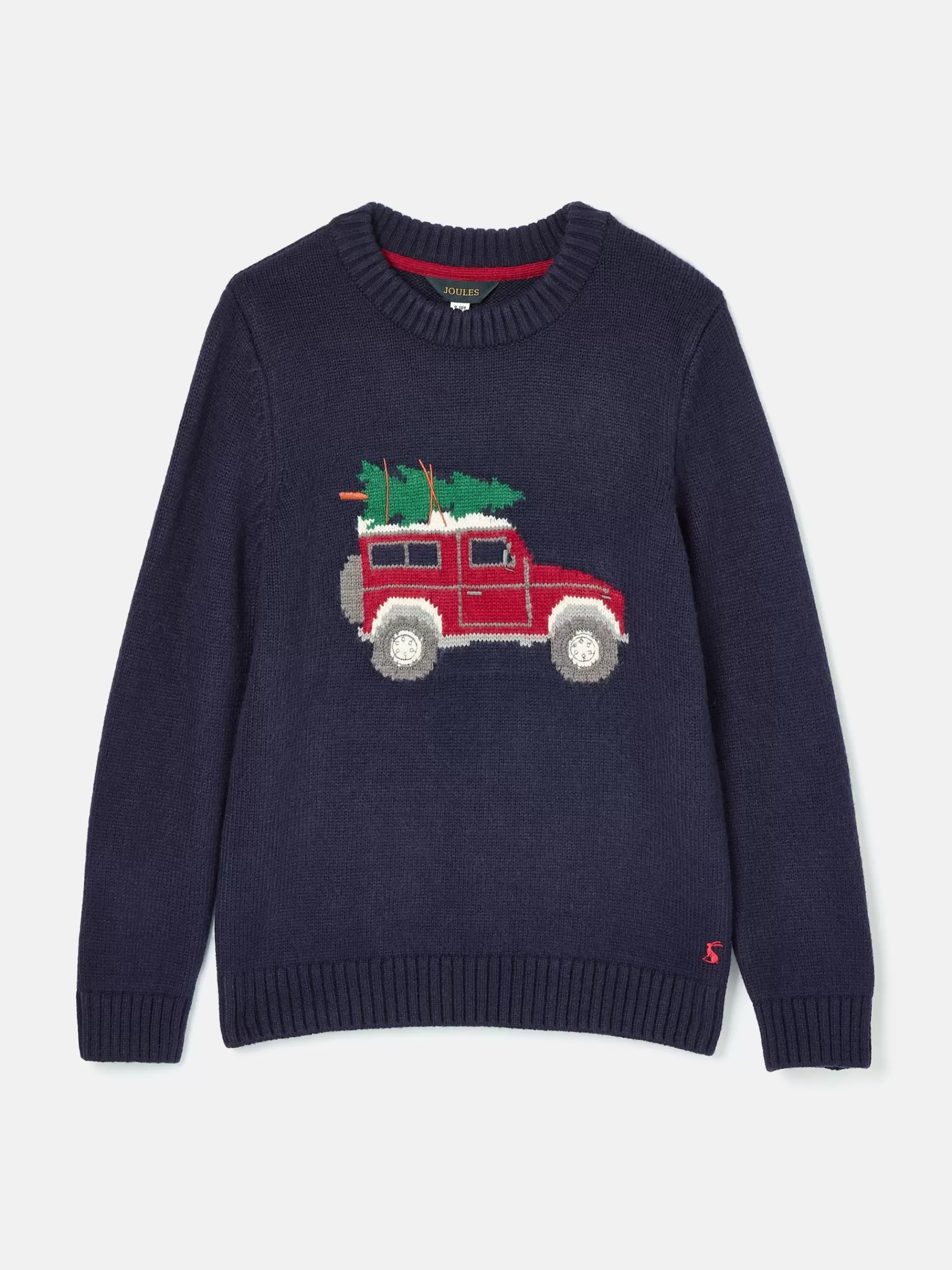 Joules Kids' Cracking Navy Blue Intarsia Knitted Festive Jumper NavyBlue Outlet