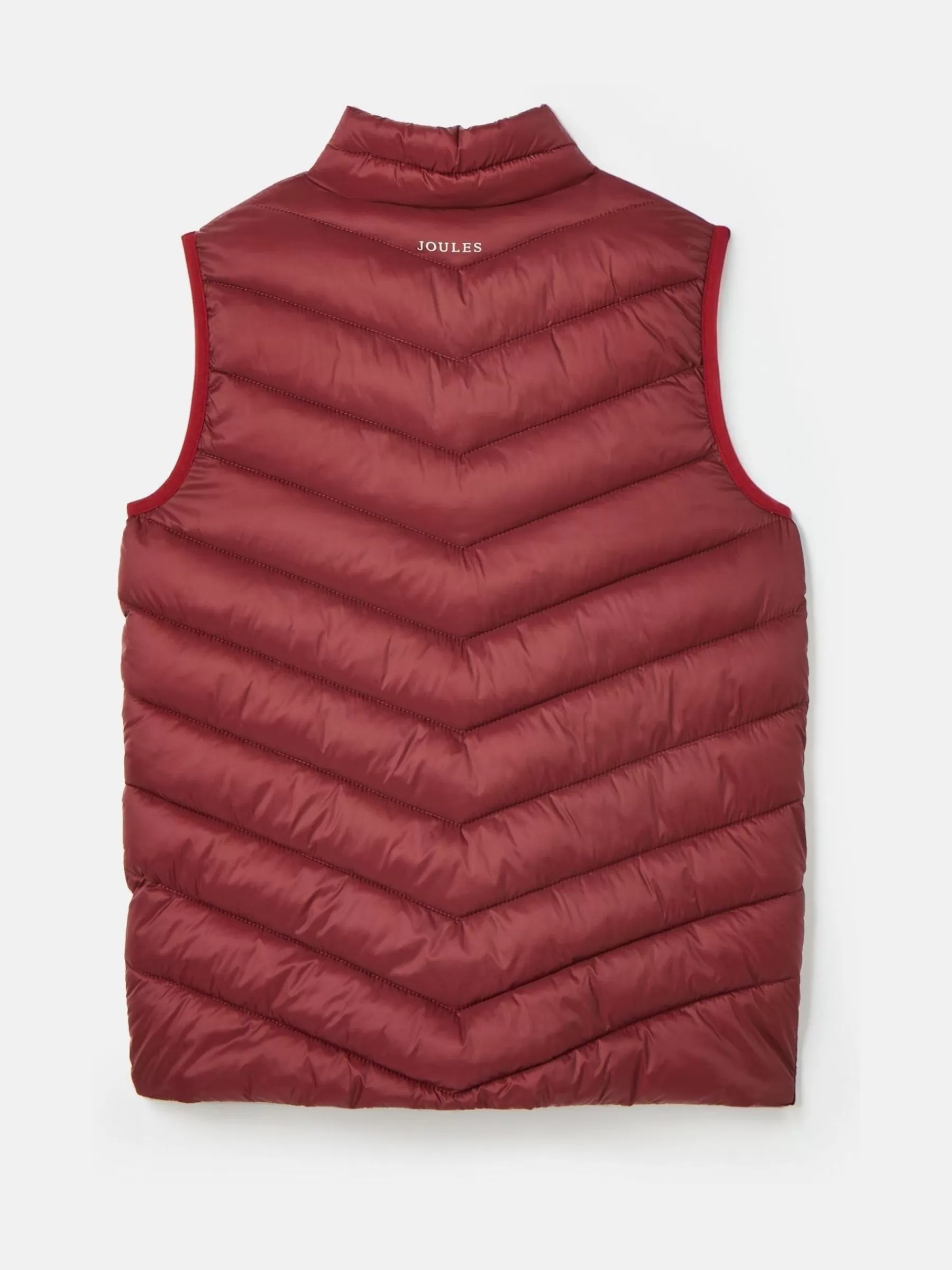 Joules Kids' Crofton Burgundy Red Showerproof Quilted Gilet BurgundyRed Clearance