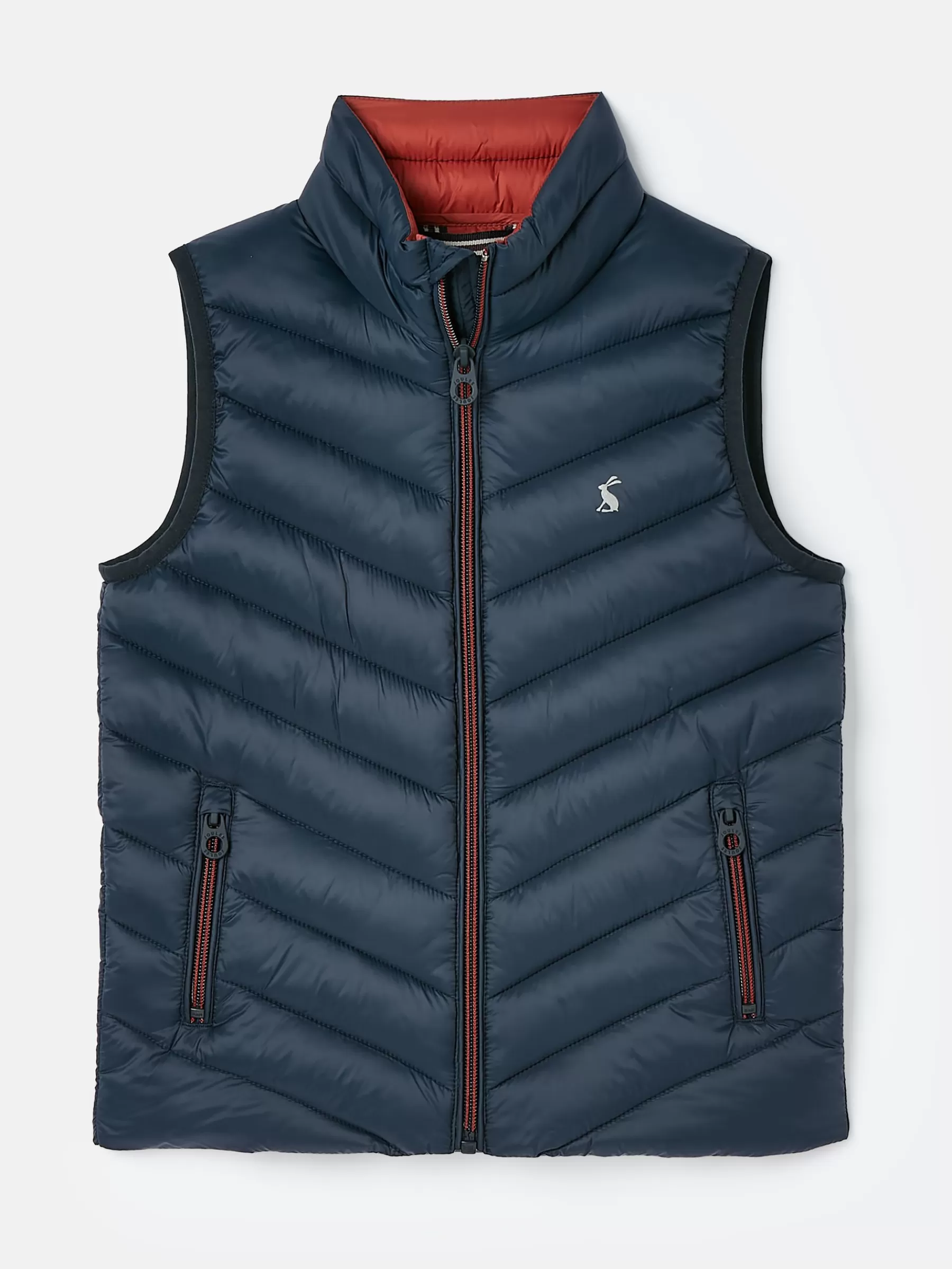 Joules Kids' Crofton Navy Blue Showerproof Quilted Gilet NavyBlue Shop