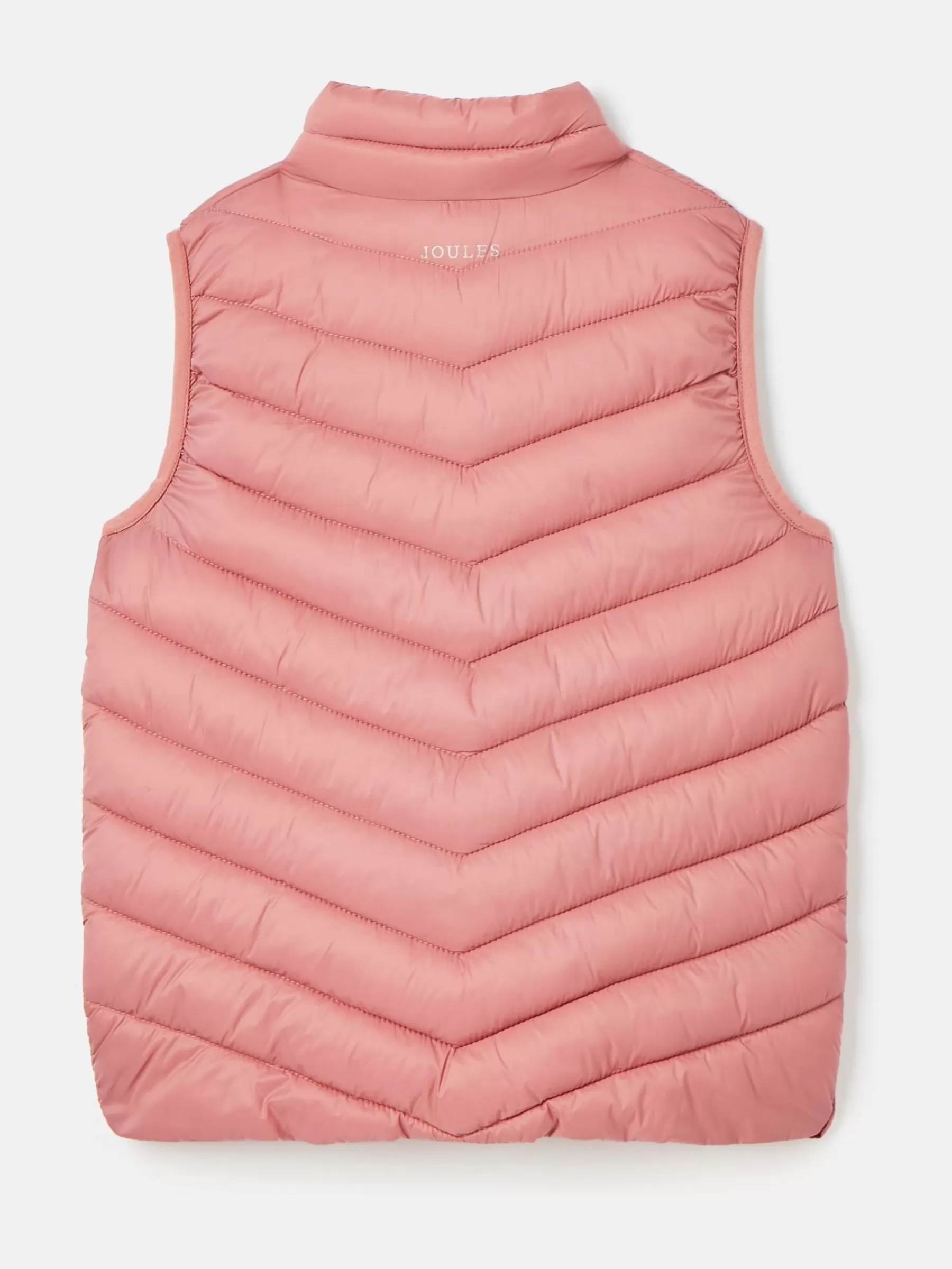 Joules Kids' Crofton Showerproof Quilted Gilet Pink Best