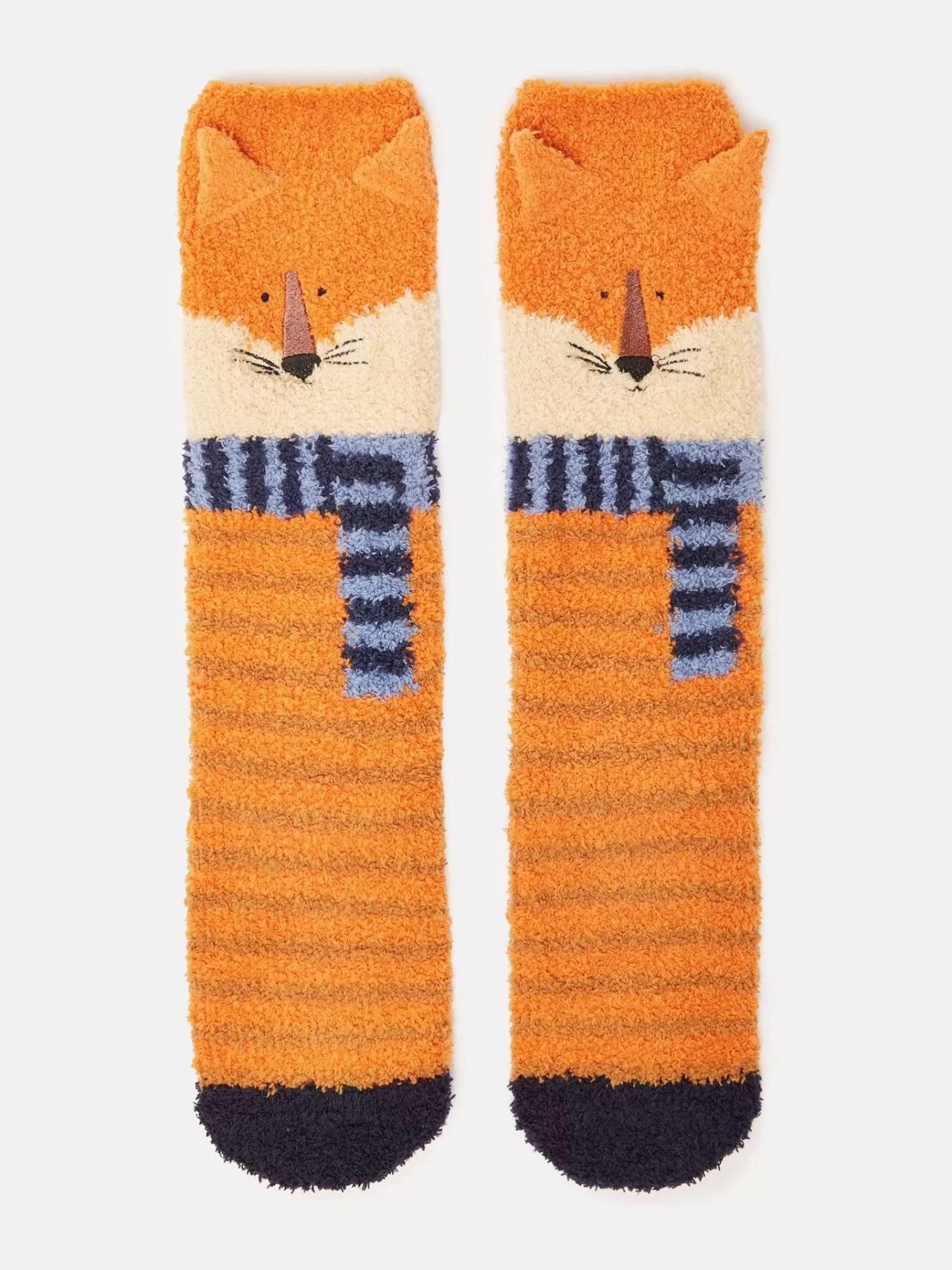 Joules Kids' Fluffy Character Socks Orange Flash Sale