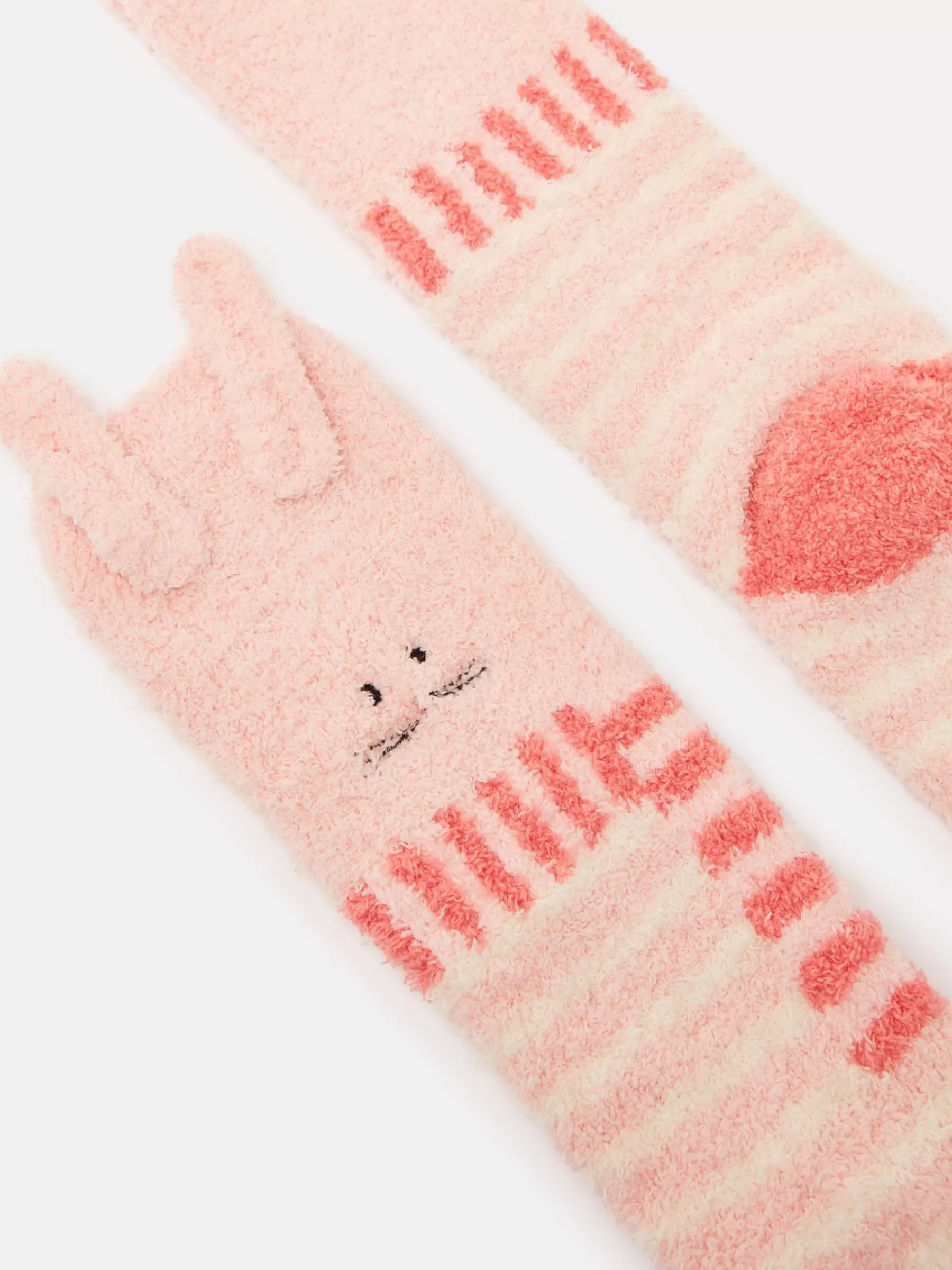 Joules Kids' Fluffy Character Socks Pink Online