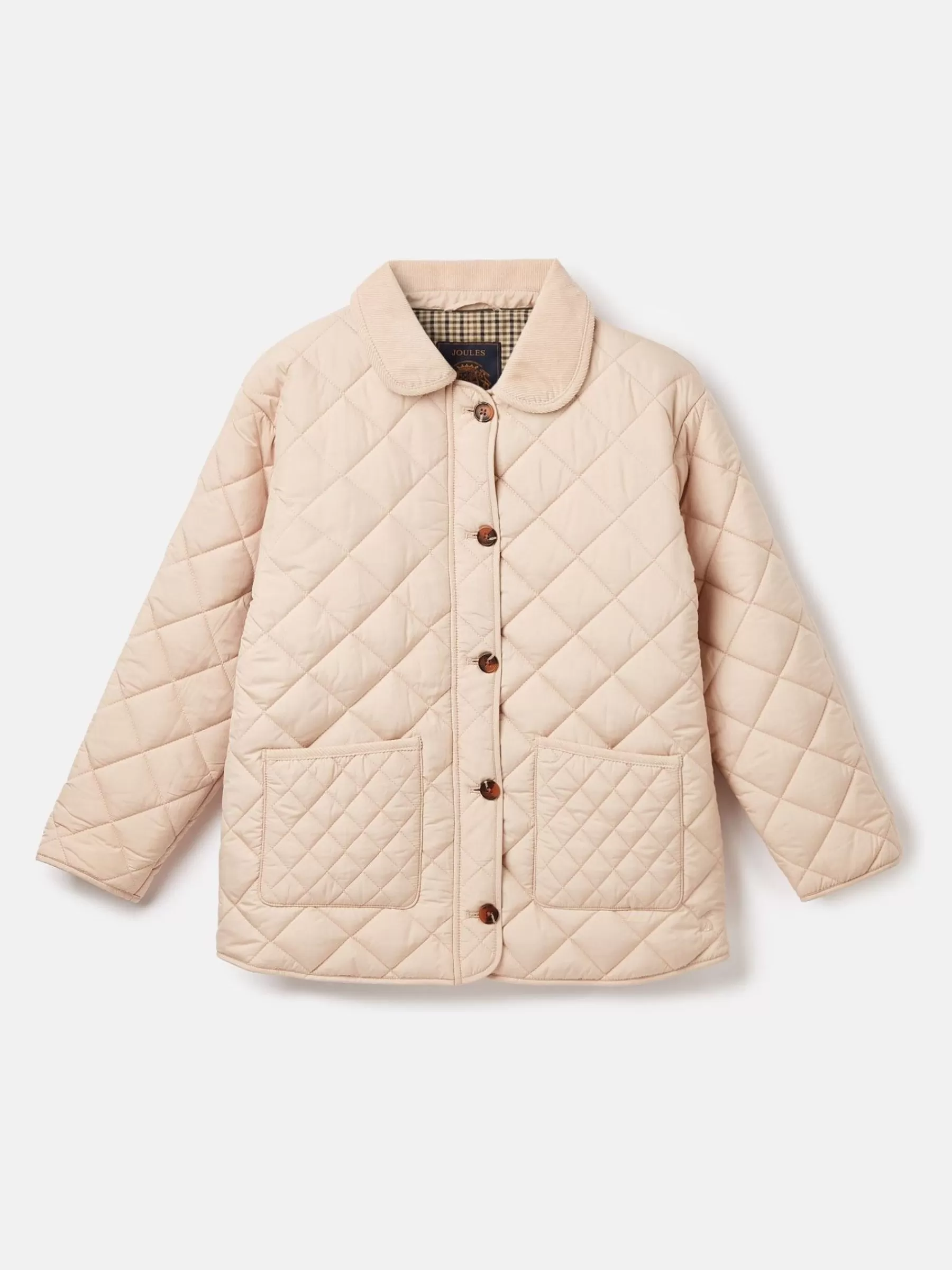 Joules Kids' Mayberry Quilted Jacket Natural Discount