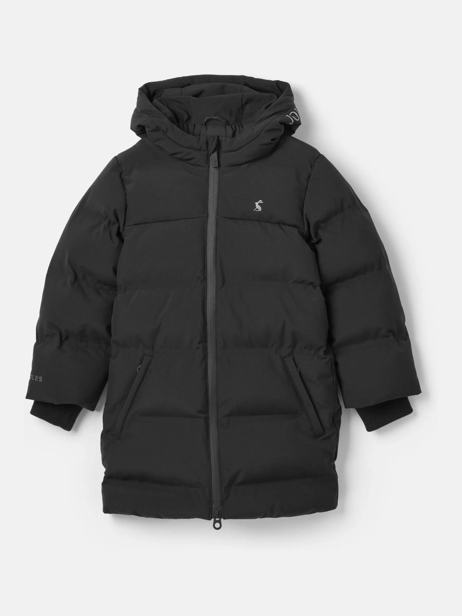 Joules Kids' Padwell Waterproof Padded Coat Black Sale