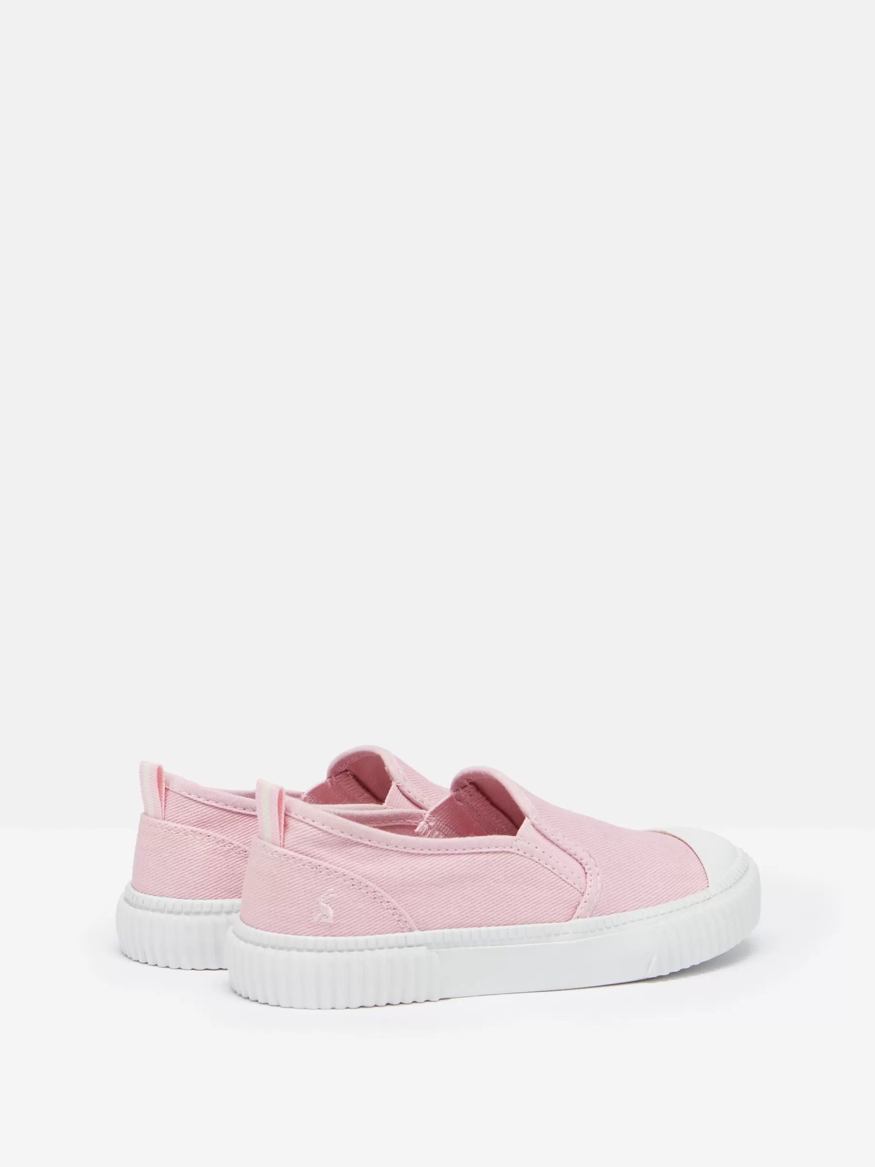 Joules Kids' Peasy Slip On Plimsolls Pink Clearance