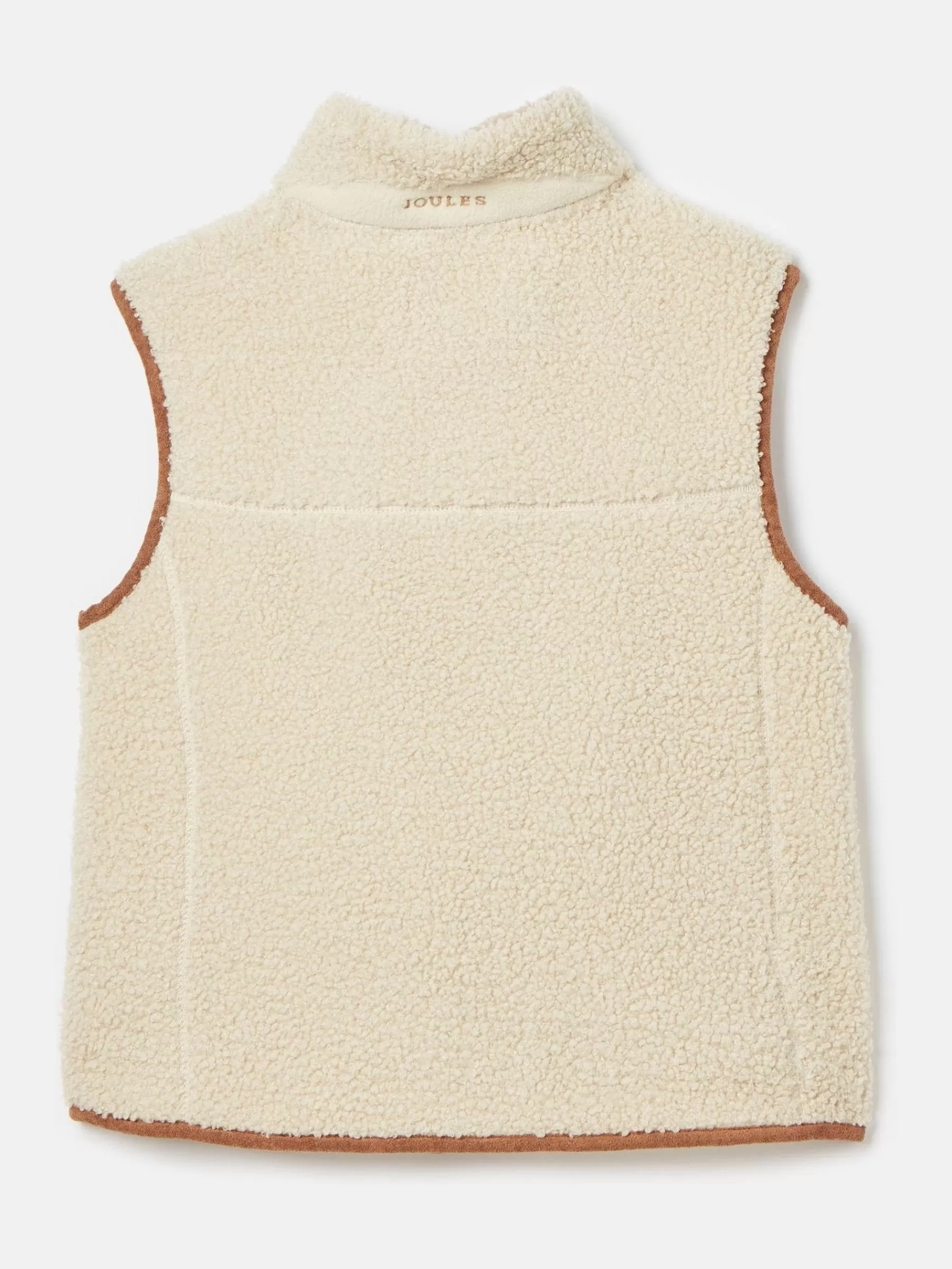 Joules Kids' Sadie Cream & Natural Borg Fleece Gilet Cream&Natural Outlet